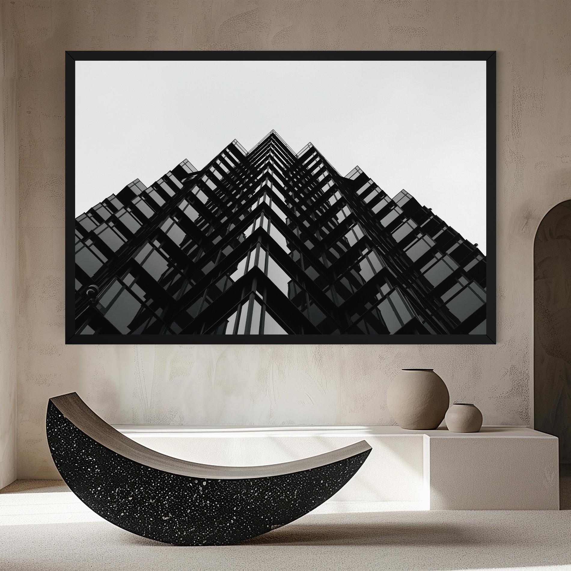 Leinwandbild Black Building mockup 8
