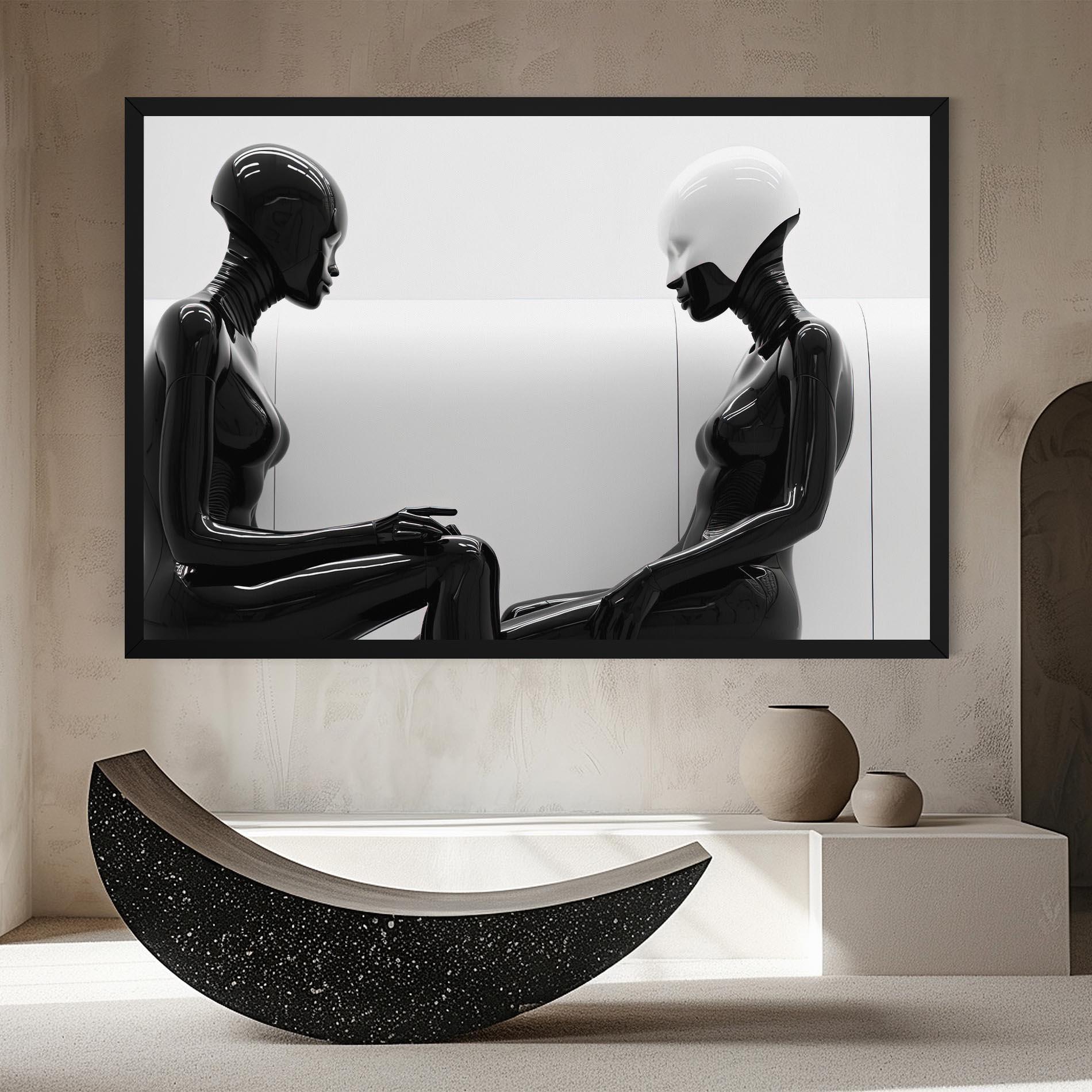 Leinwandbild Black Mannequin mockup 8