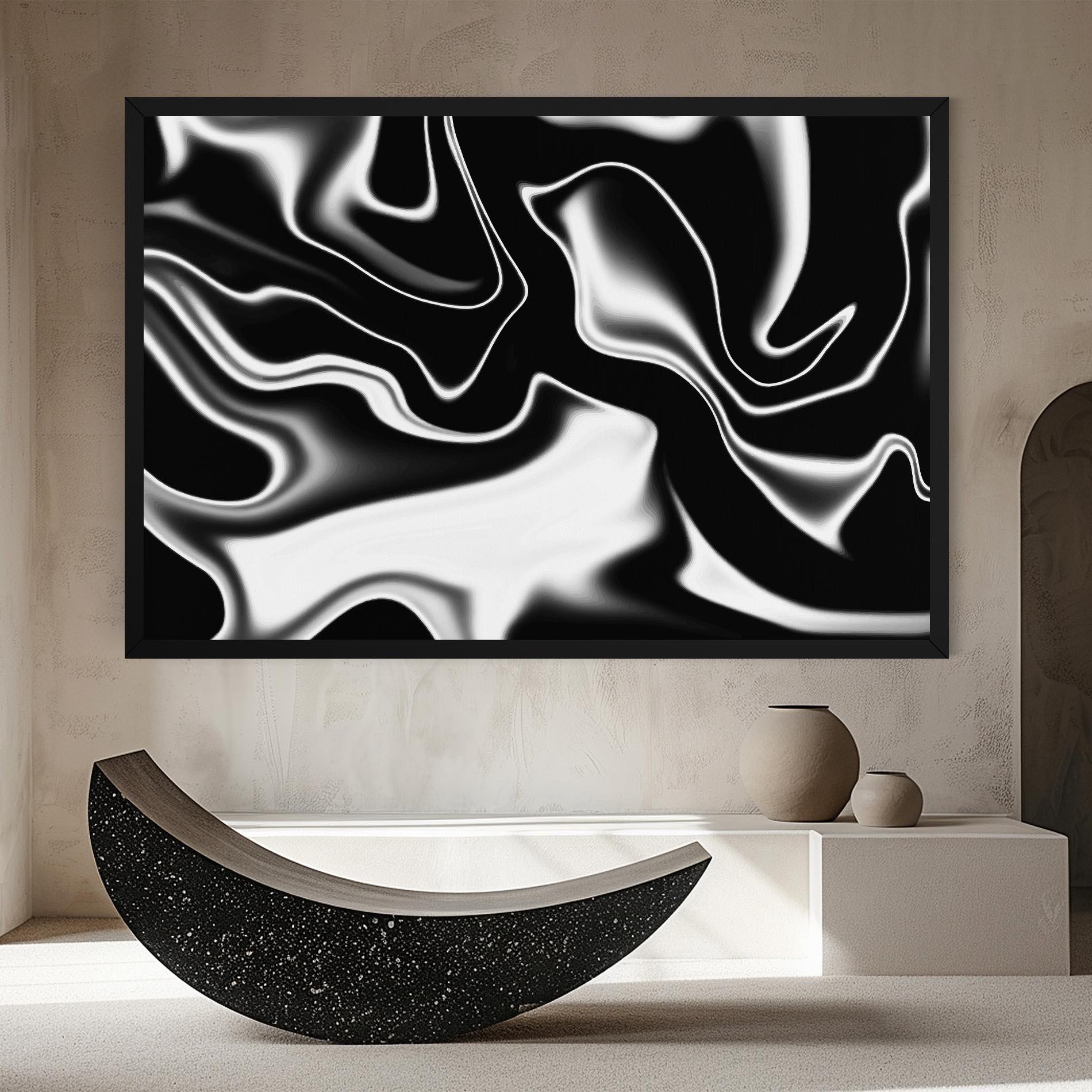 Leinwandbild Black Metalic Art mockup 8