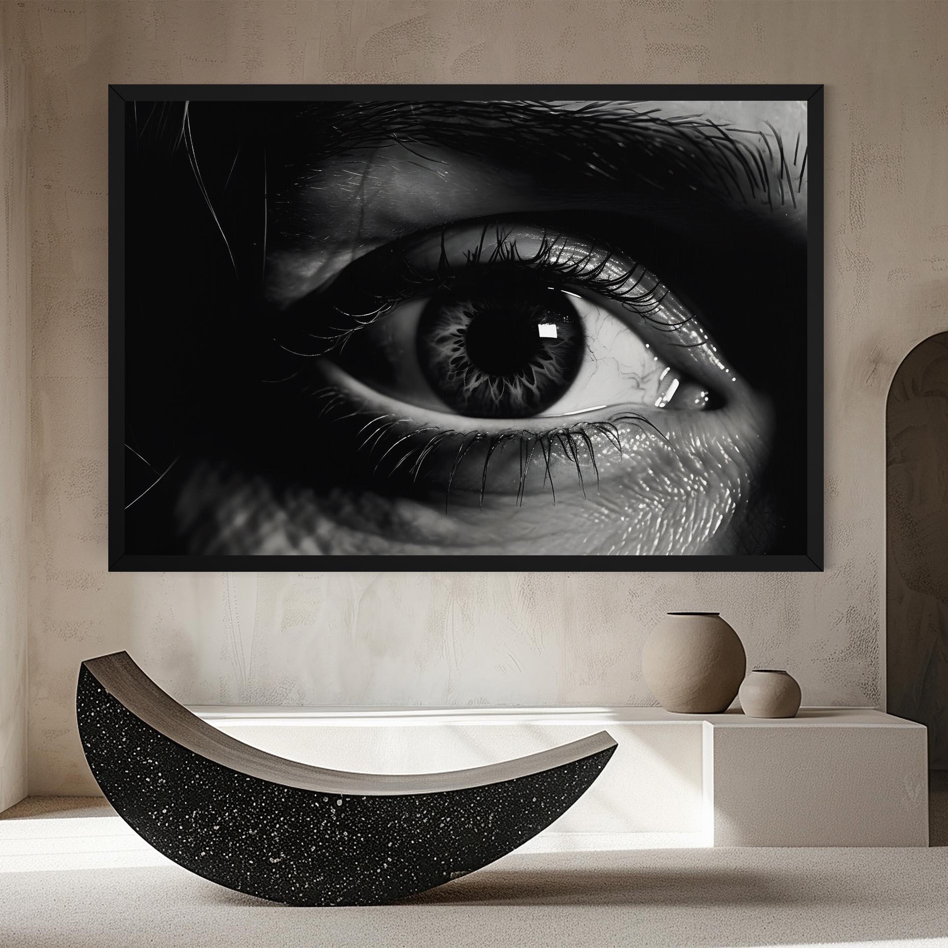 Leinwandbild Eye Close Up mockup 8