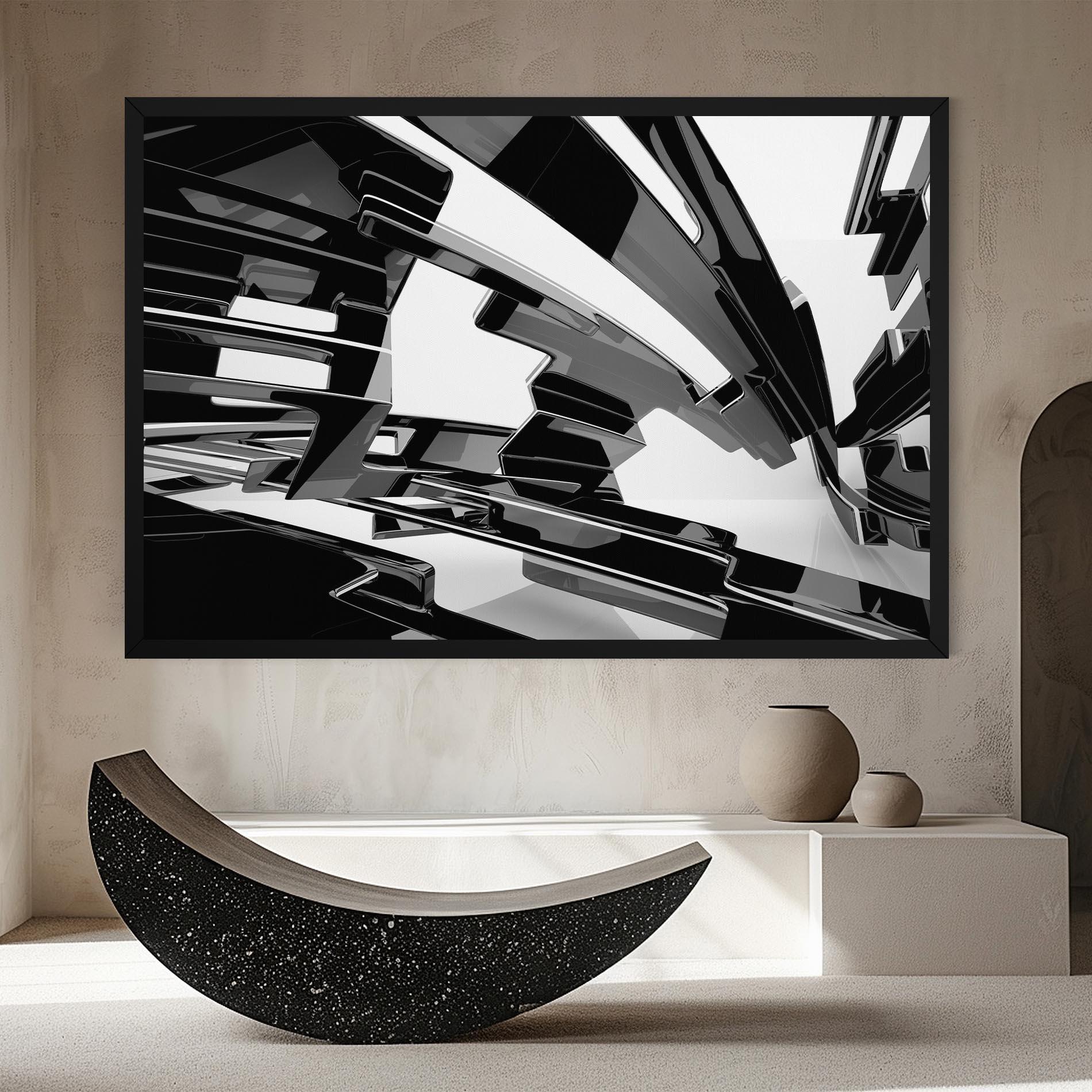 Leinwandbild Glossy Sculpture mockup 8