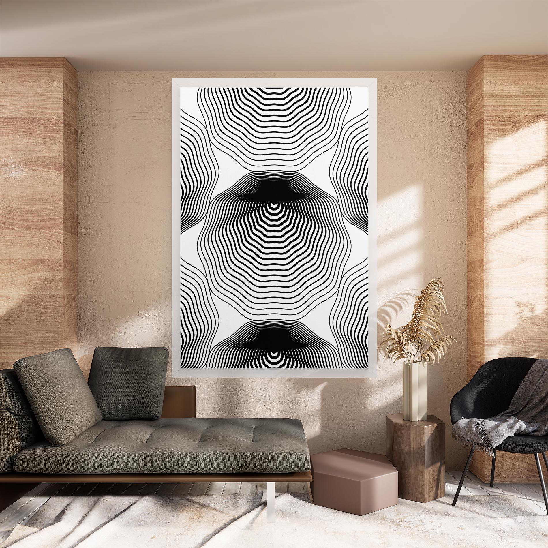 Leinwandbild Black Line Art mockup 8