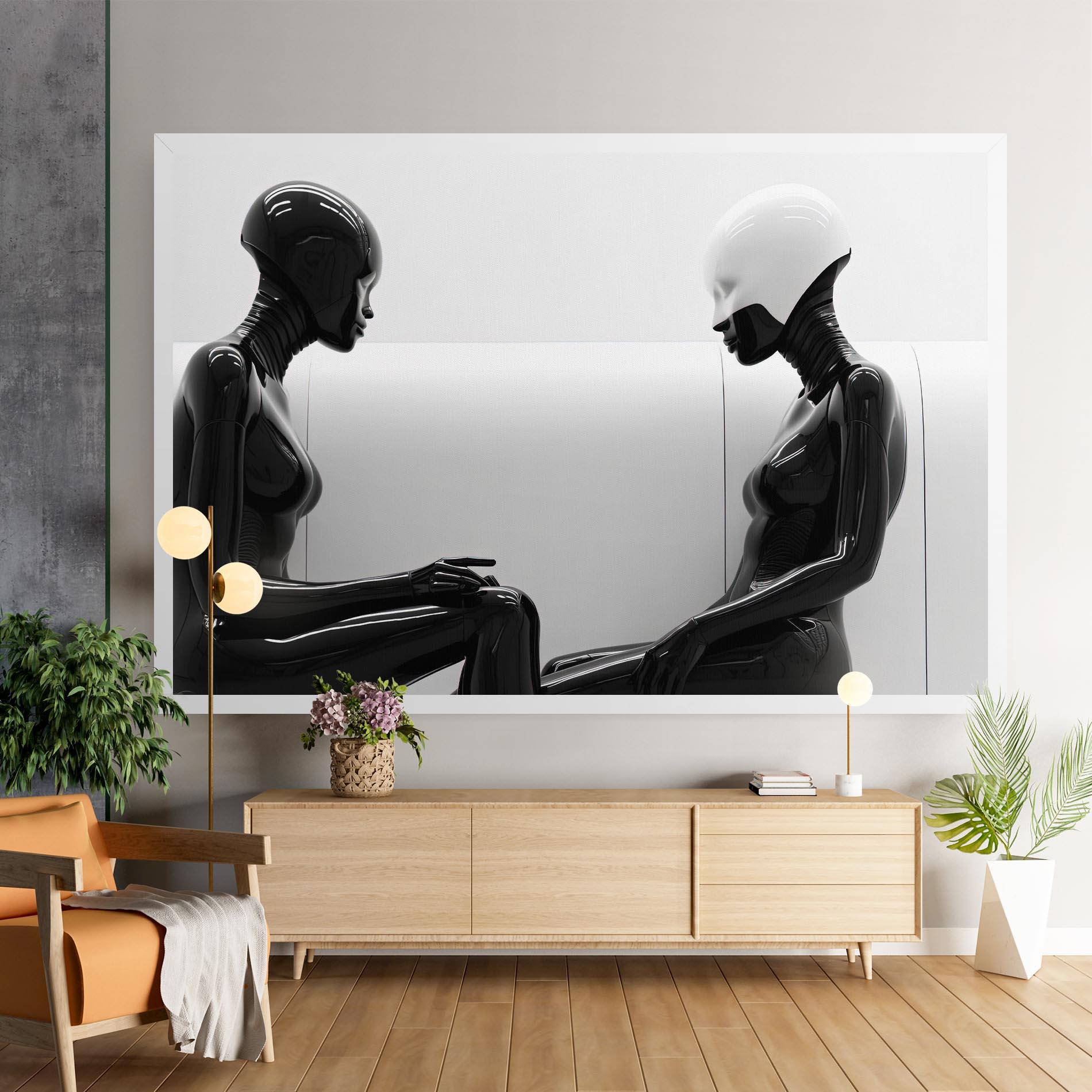 Leinwandbild Black Mannequin mockup 9