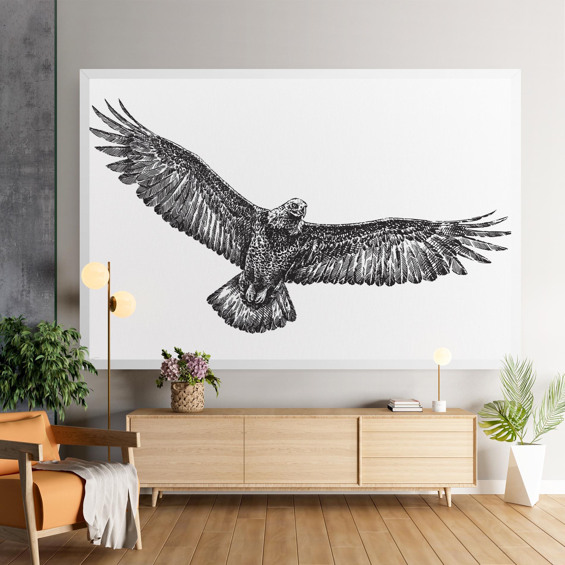 Leinwandbild Eagle Art Line mockup 9