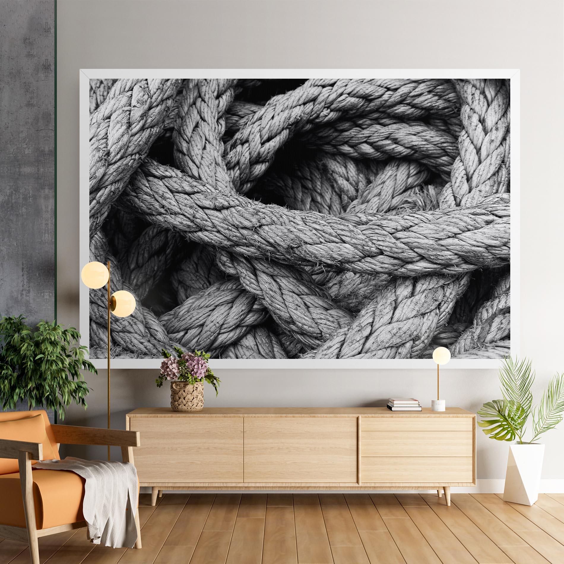 Leinwandbild Gray String mockup 9