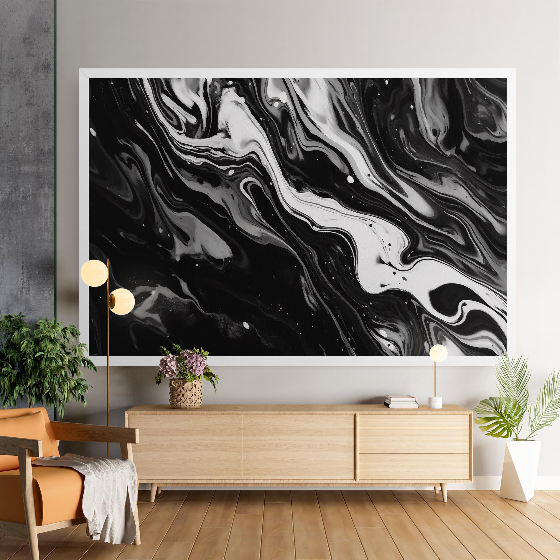 Leinwandbild Grey Art Marble mockup 9