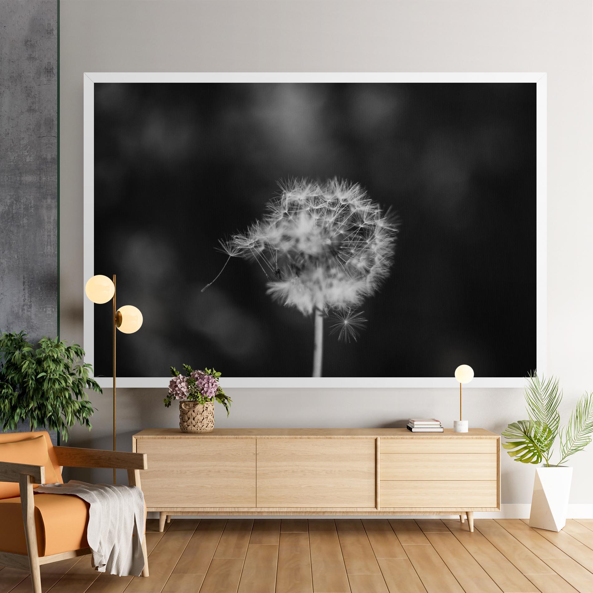 Leinwandbild Grey Dandelion mockup 9