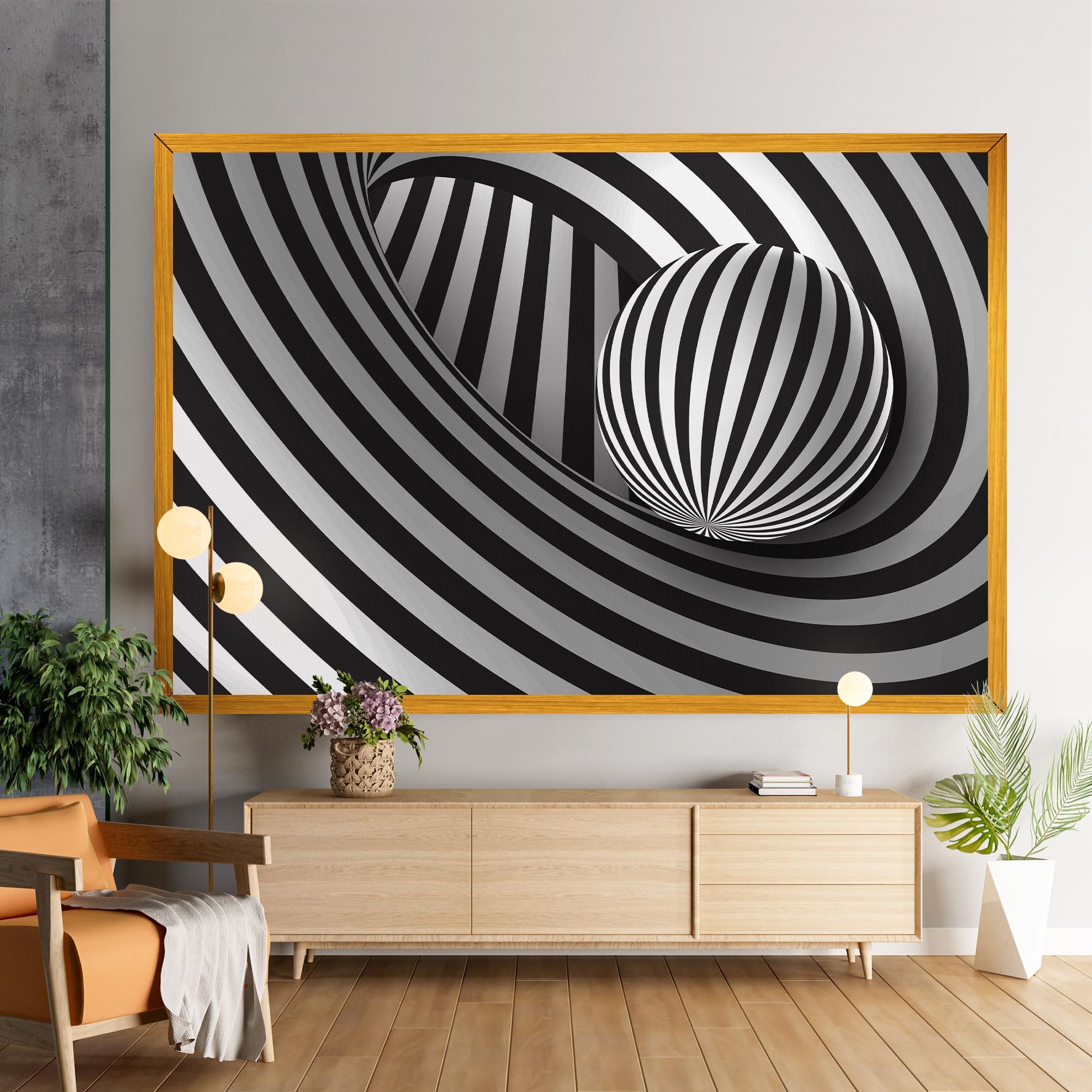 Leinwandbild 3d Zebra Ball mockup 9
