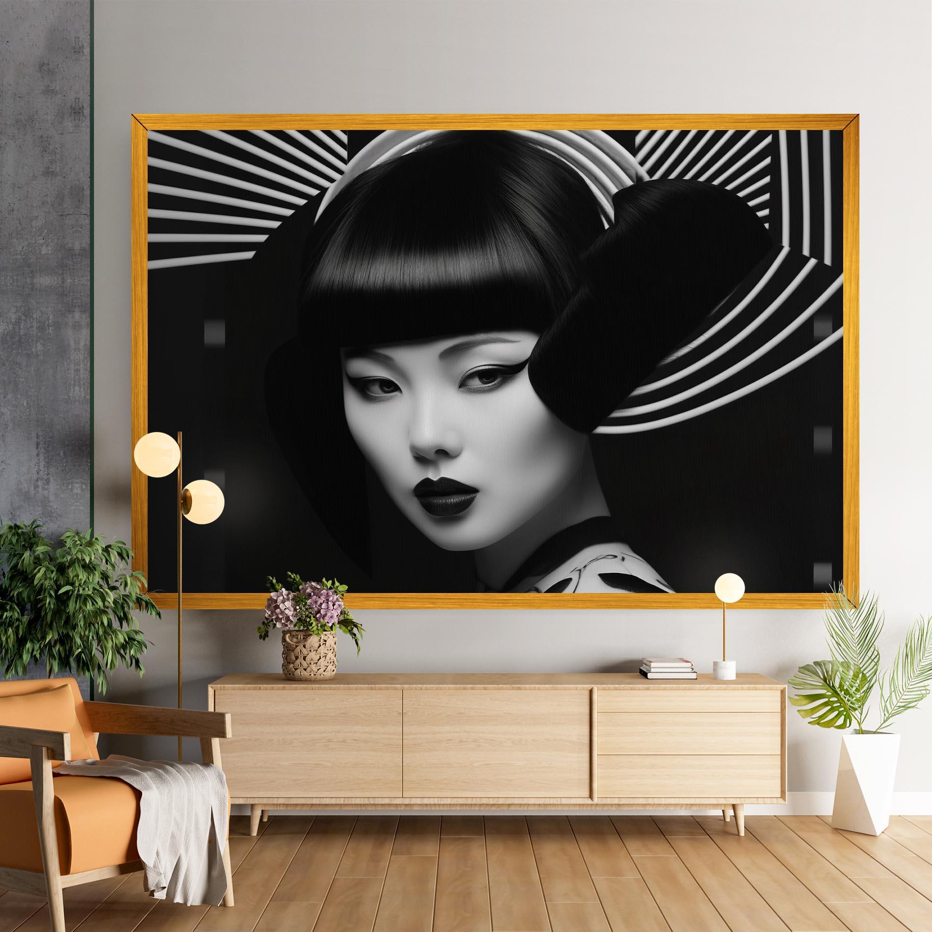 Leinwandbild Abstract Asian Woman mockup 9