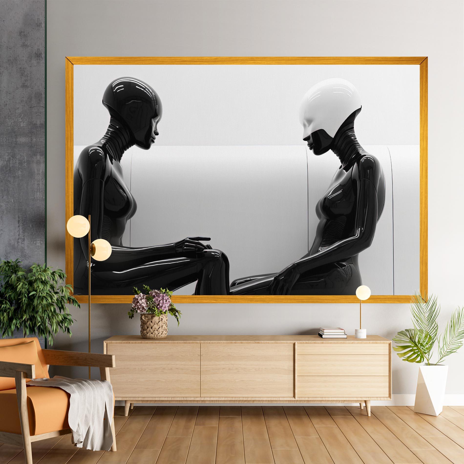 Leinwandbild Black Mannequin mockup 9