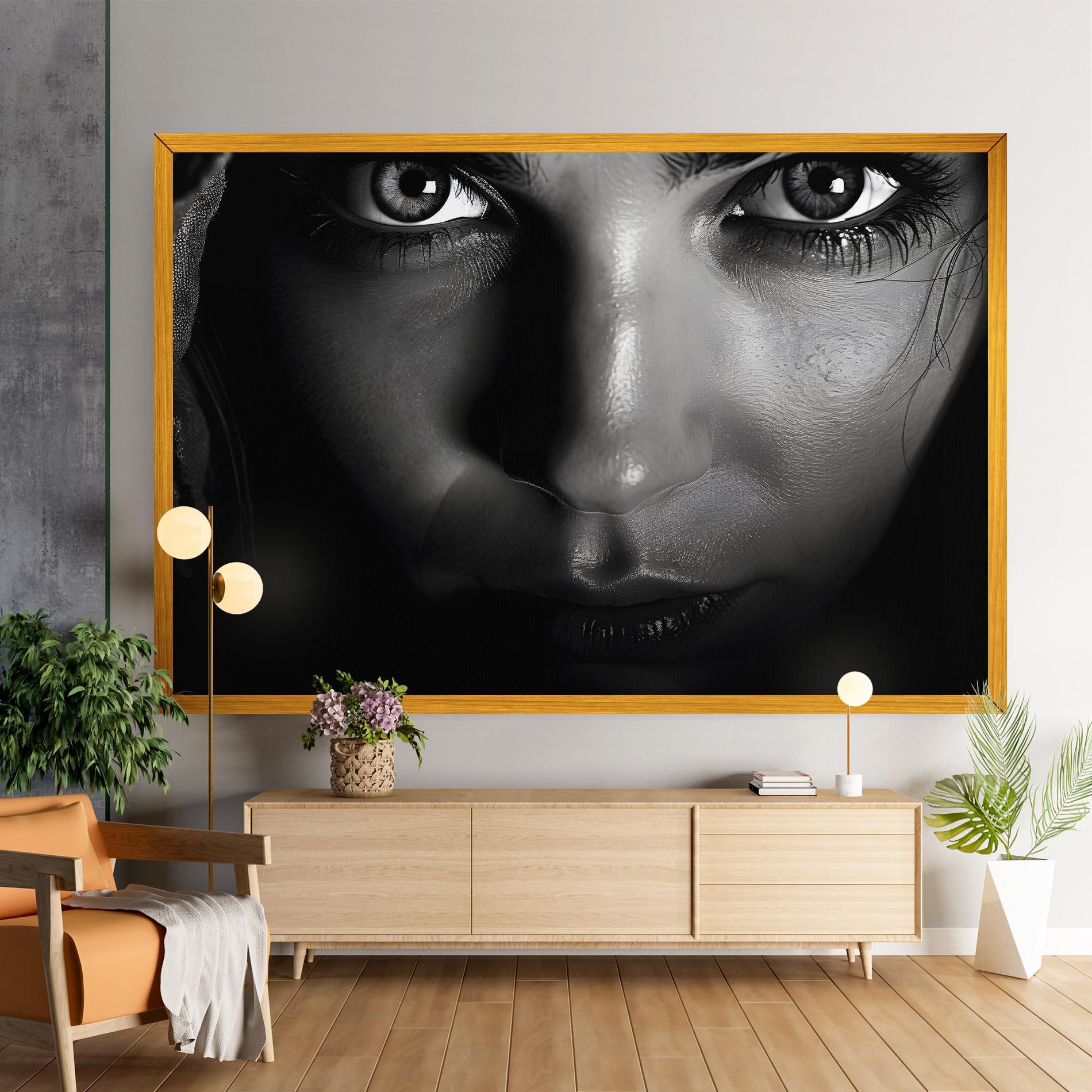 Leinwandbild Closeup Portrait mockup 9