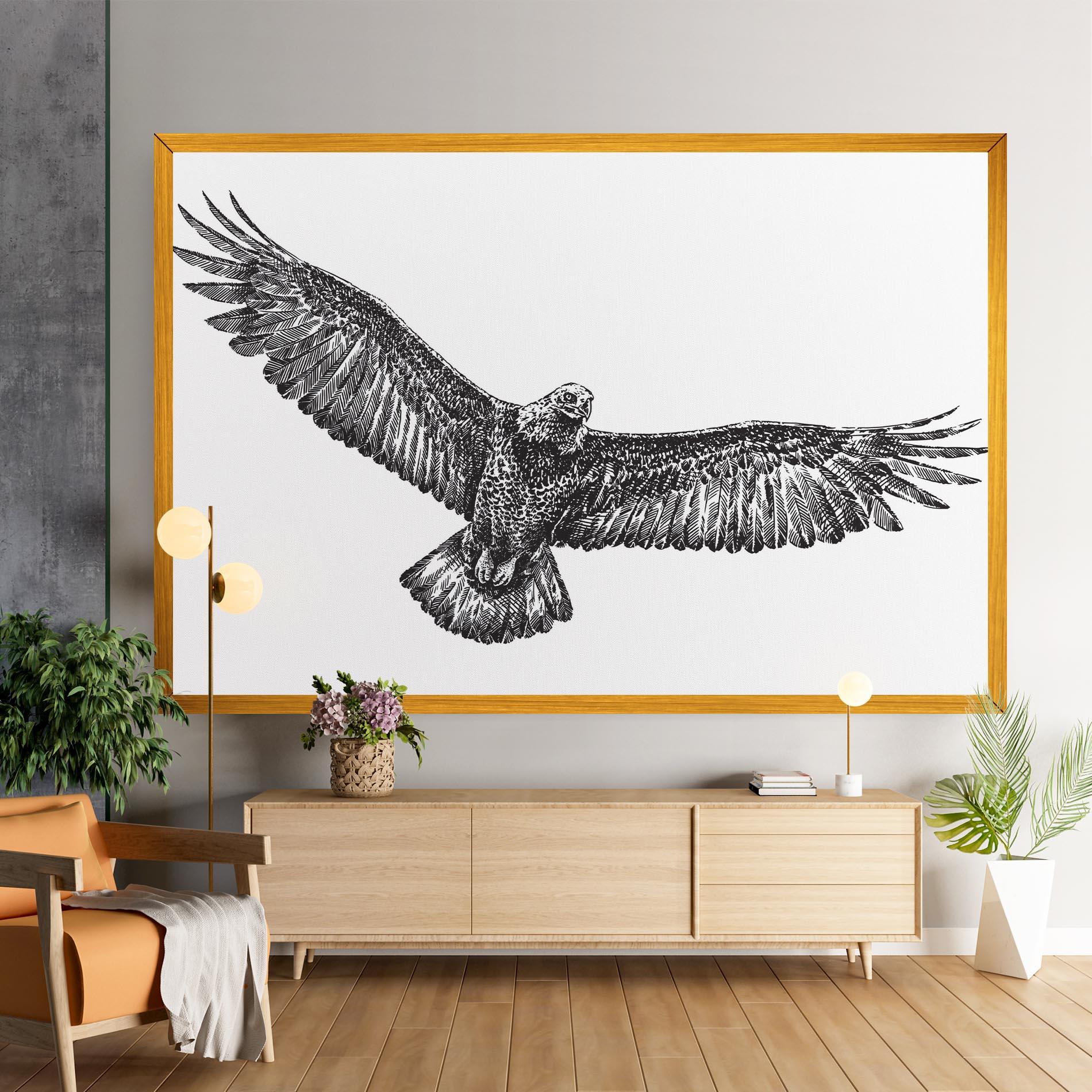 Leinwandbild Eagle Art Line mockup 9