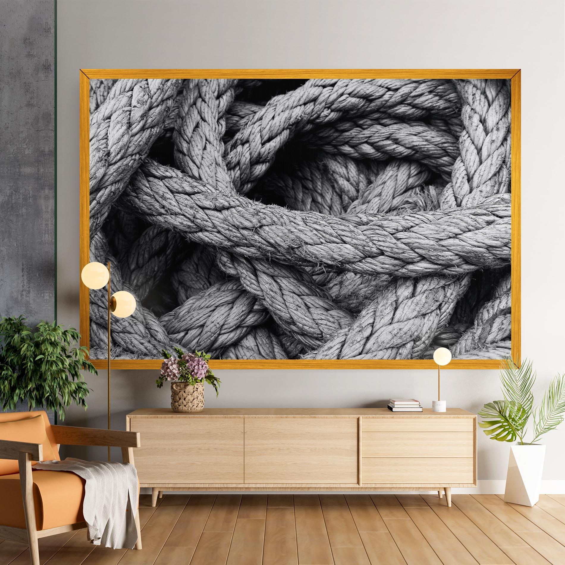 Leinwandbild Gray String mockup 9