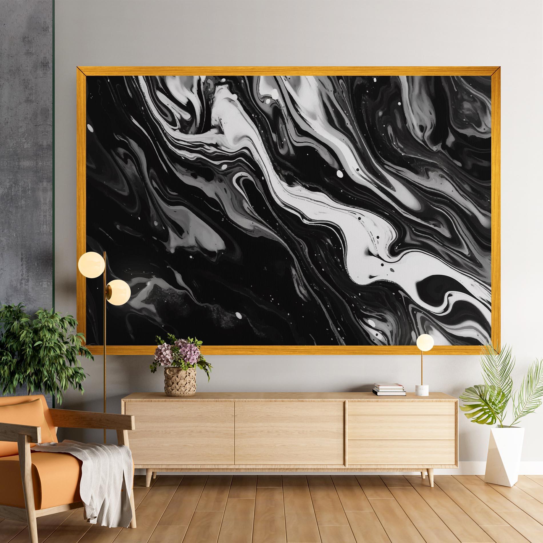 Leinwandbild Grey Art Marble mockup 9