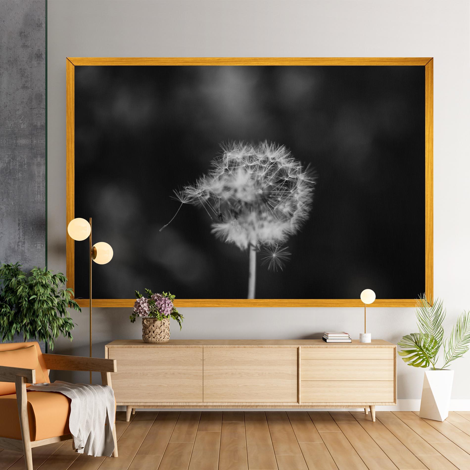Leinwandbild Grey Dandelion mockup 9
