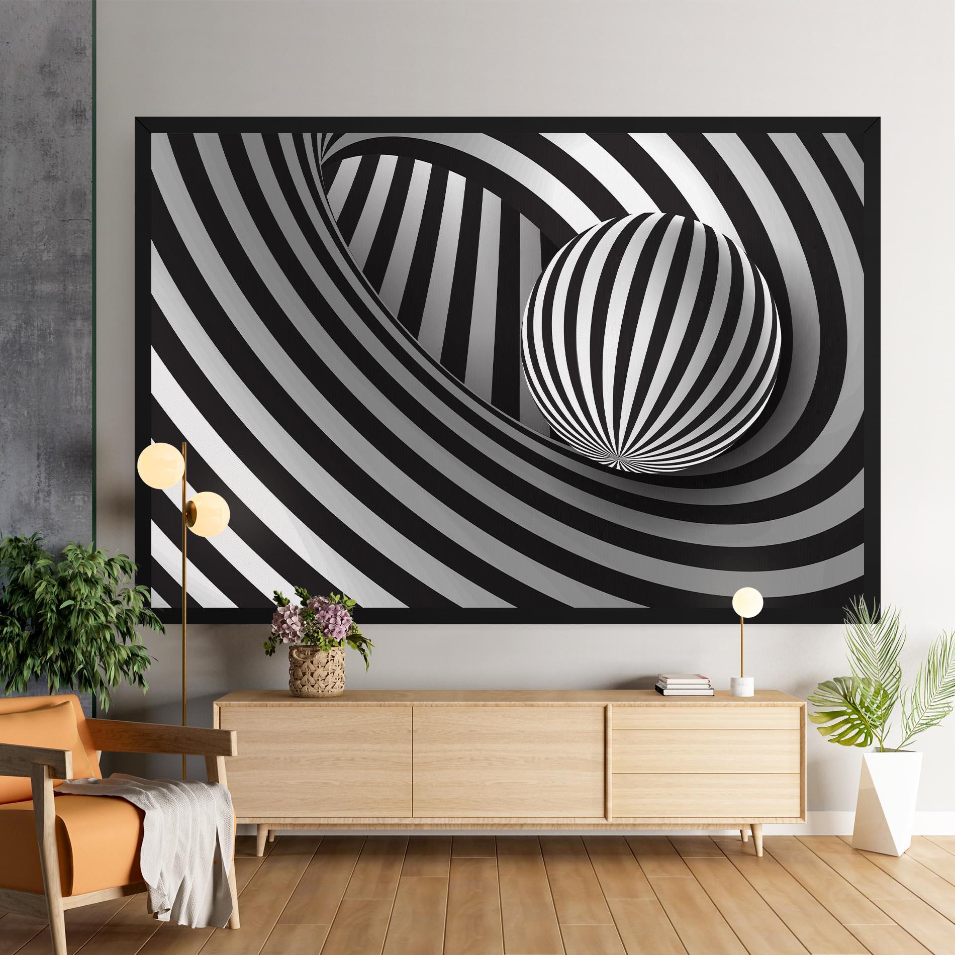 Leinwandbild 3d Zebra Ball mockup 9
