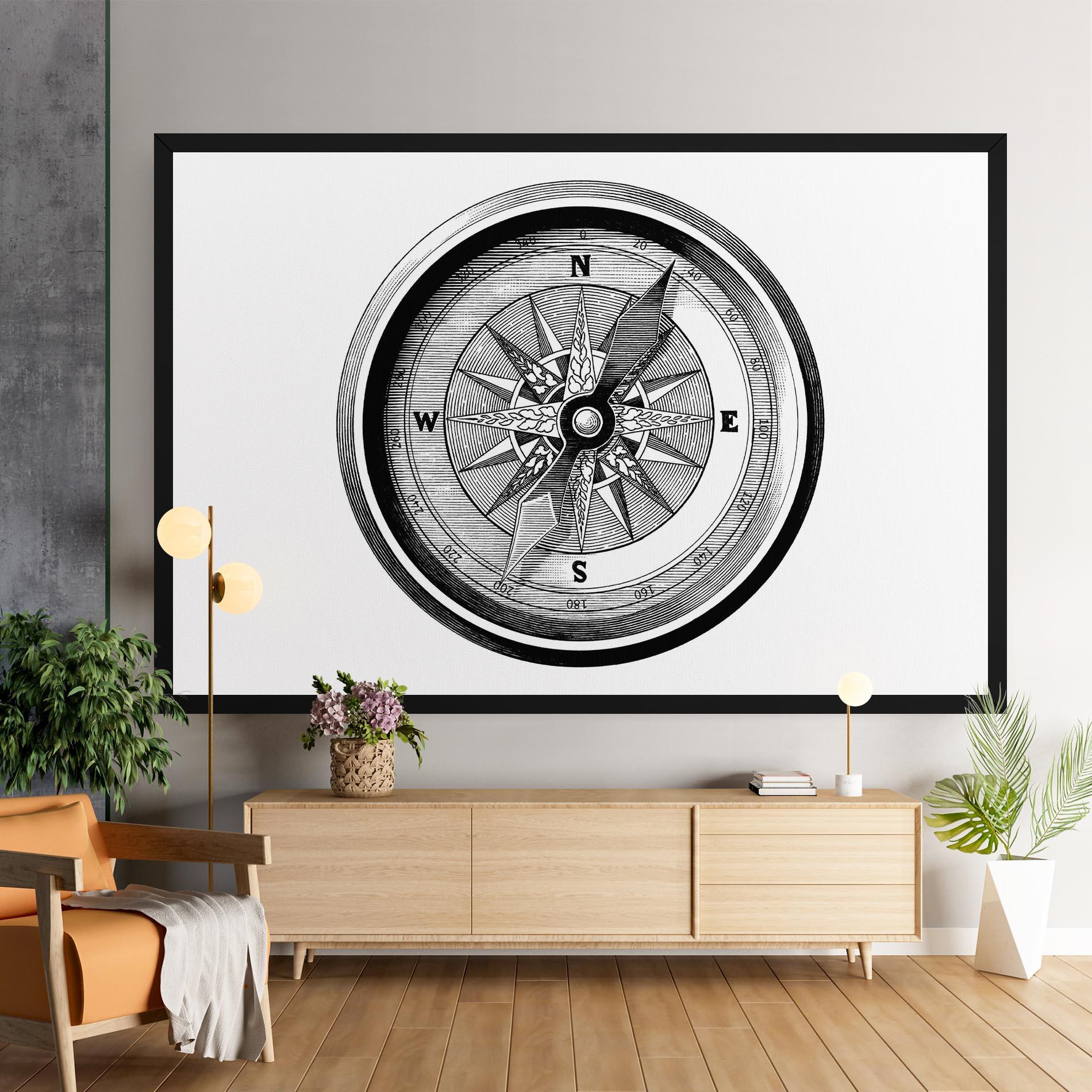 Leinwandbild Black Compass mockup 9