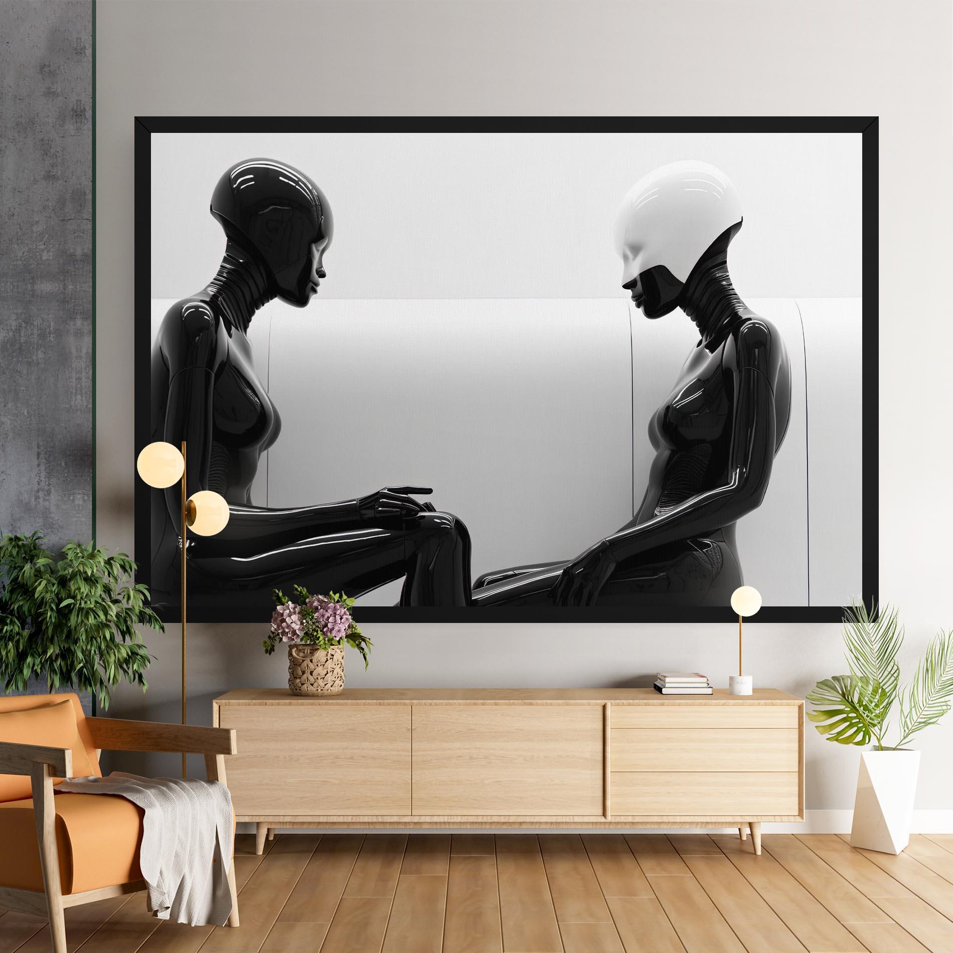 Leinwandbild Black Mannequin mockup 9