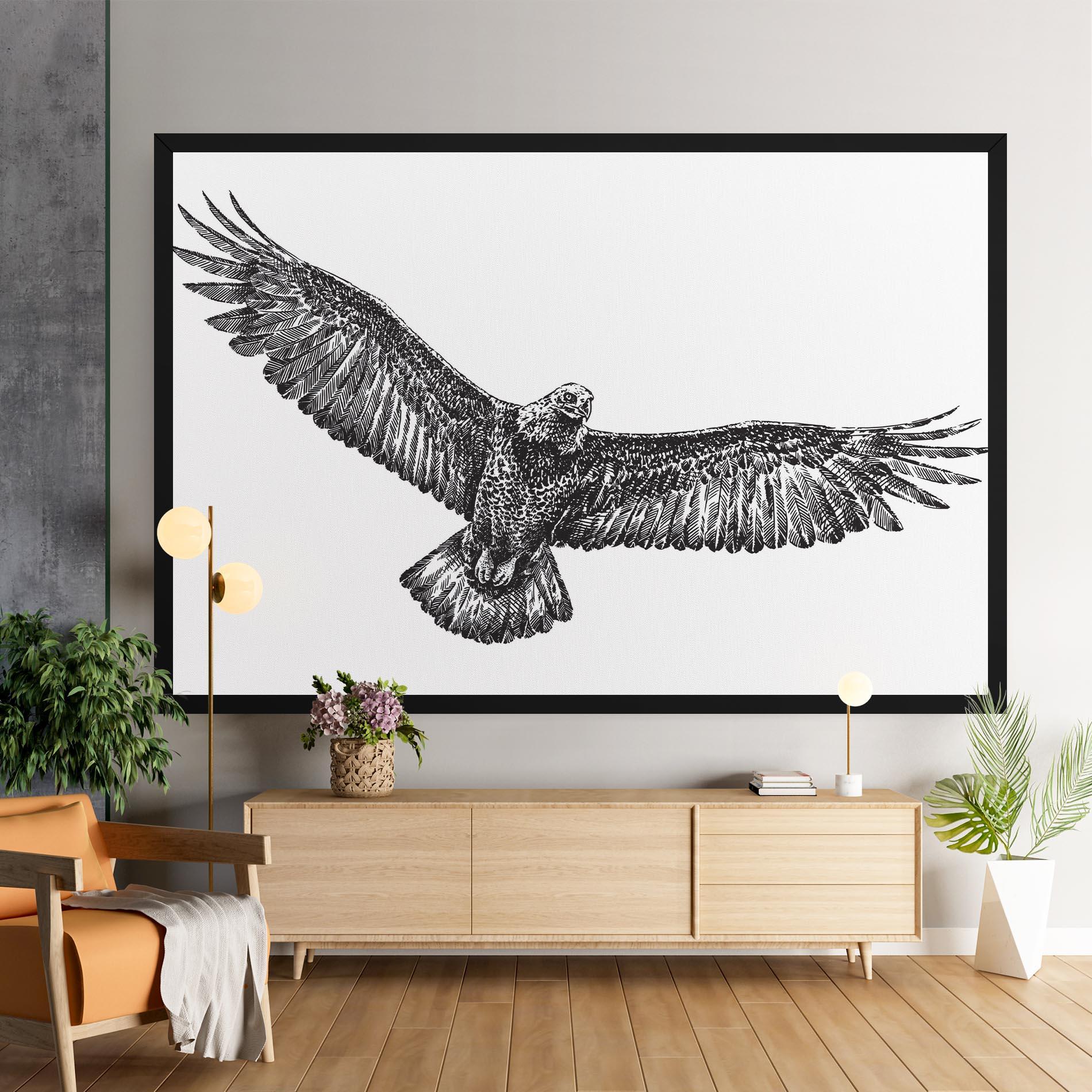 Leinwandbild Eagle Art Line mockup 9