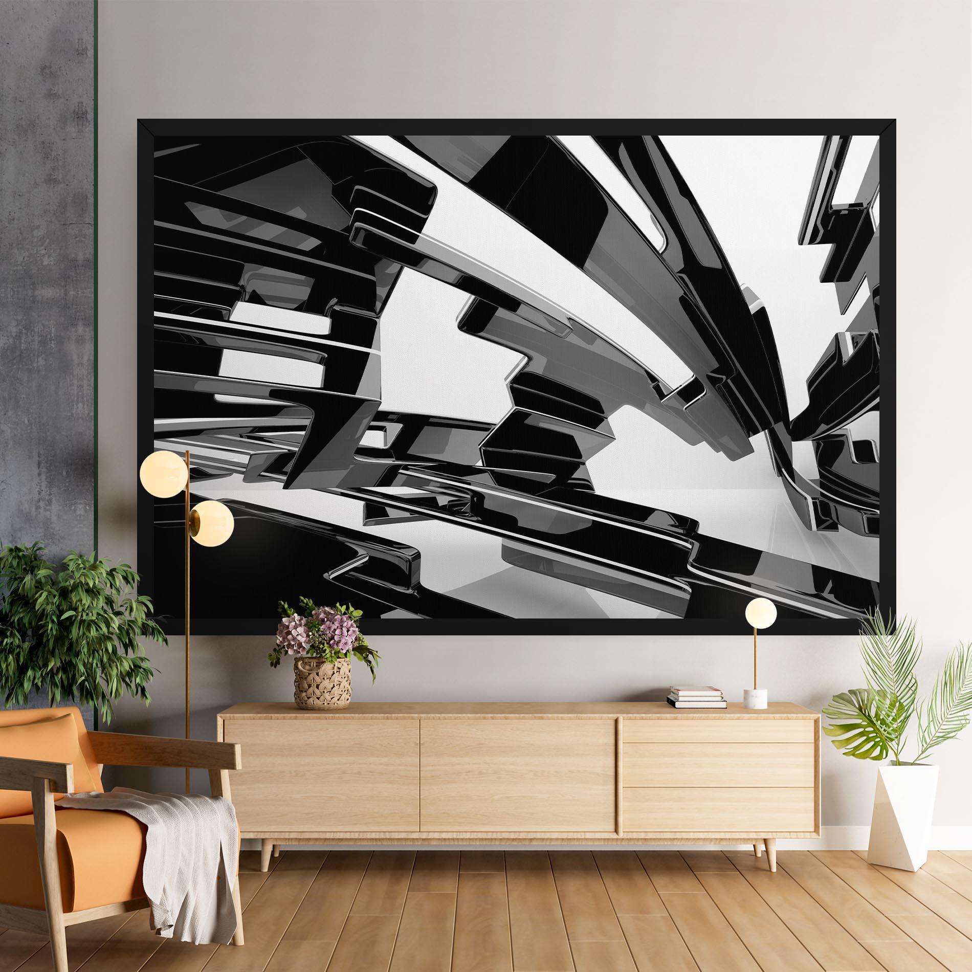 Leinwandbild Glossy Sculpture mockup 9