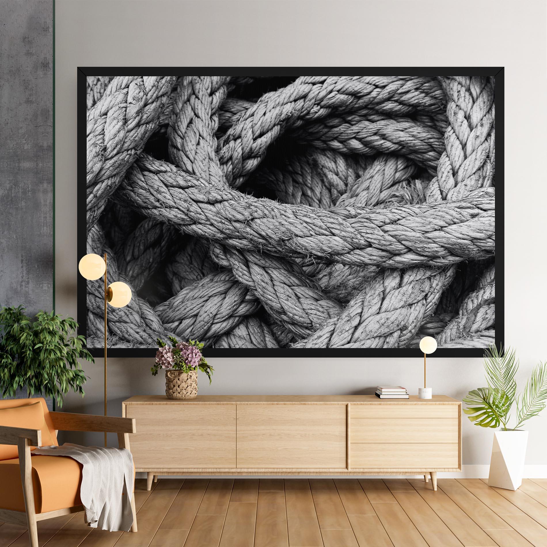 Leinwandbild Gray String mockup 9