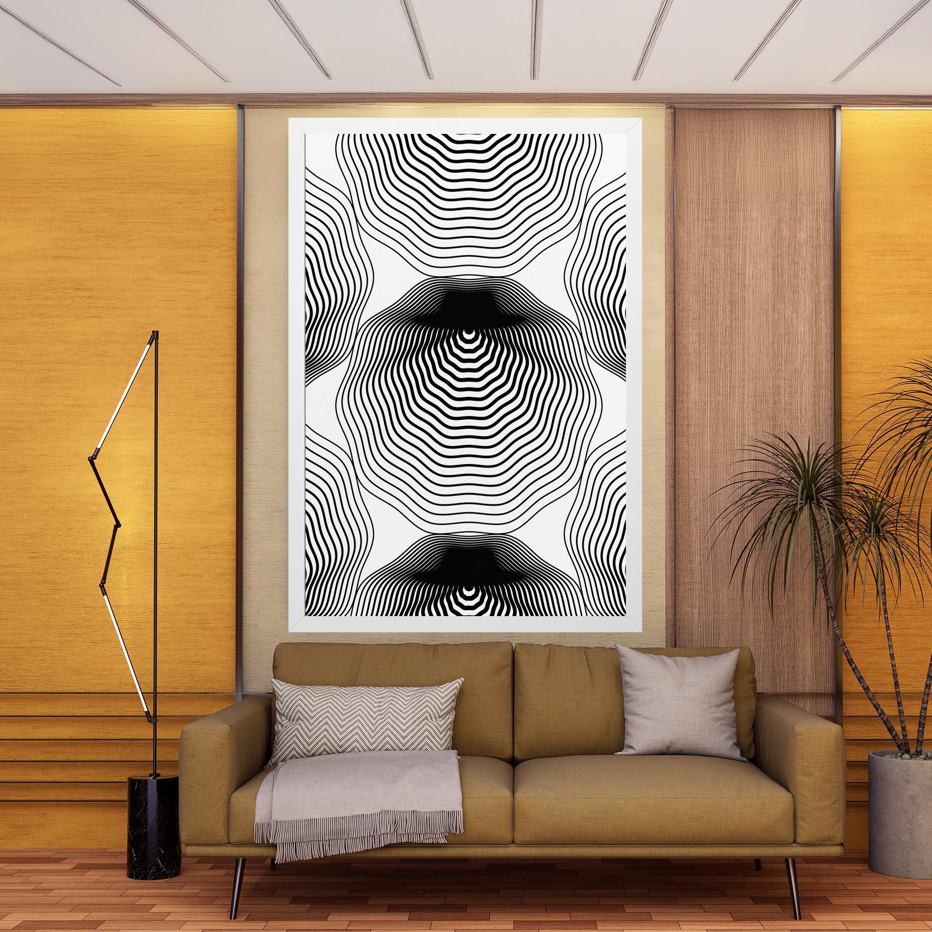 Leinwandbild Black Line Art mockup 9