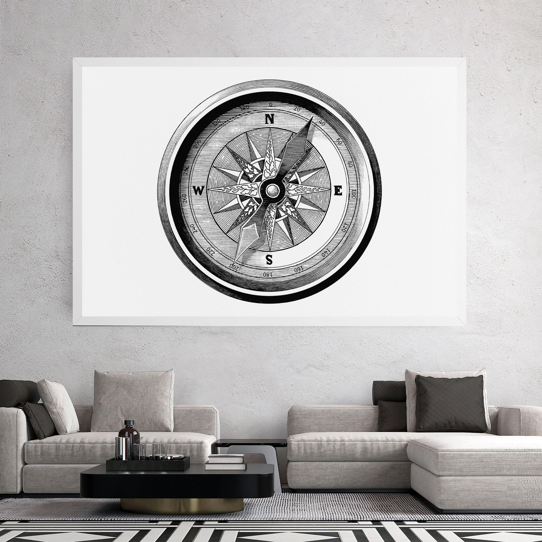 Leinwandbild Black Compass mockup 2