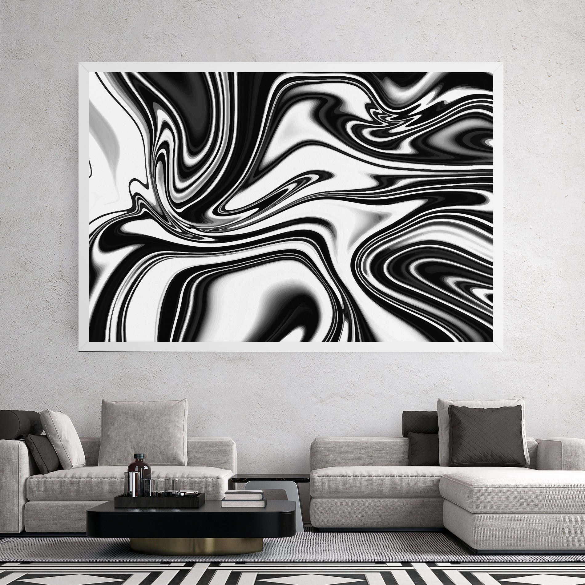 Black White Liquid mockup 2