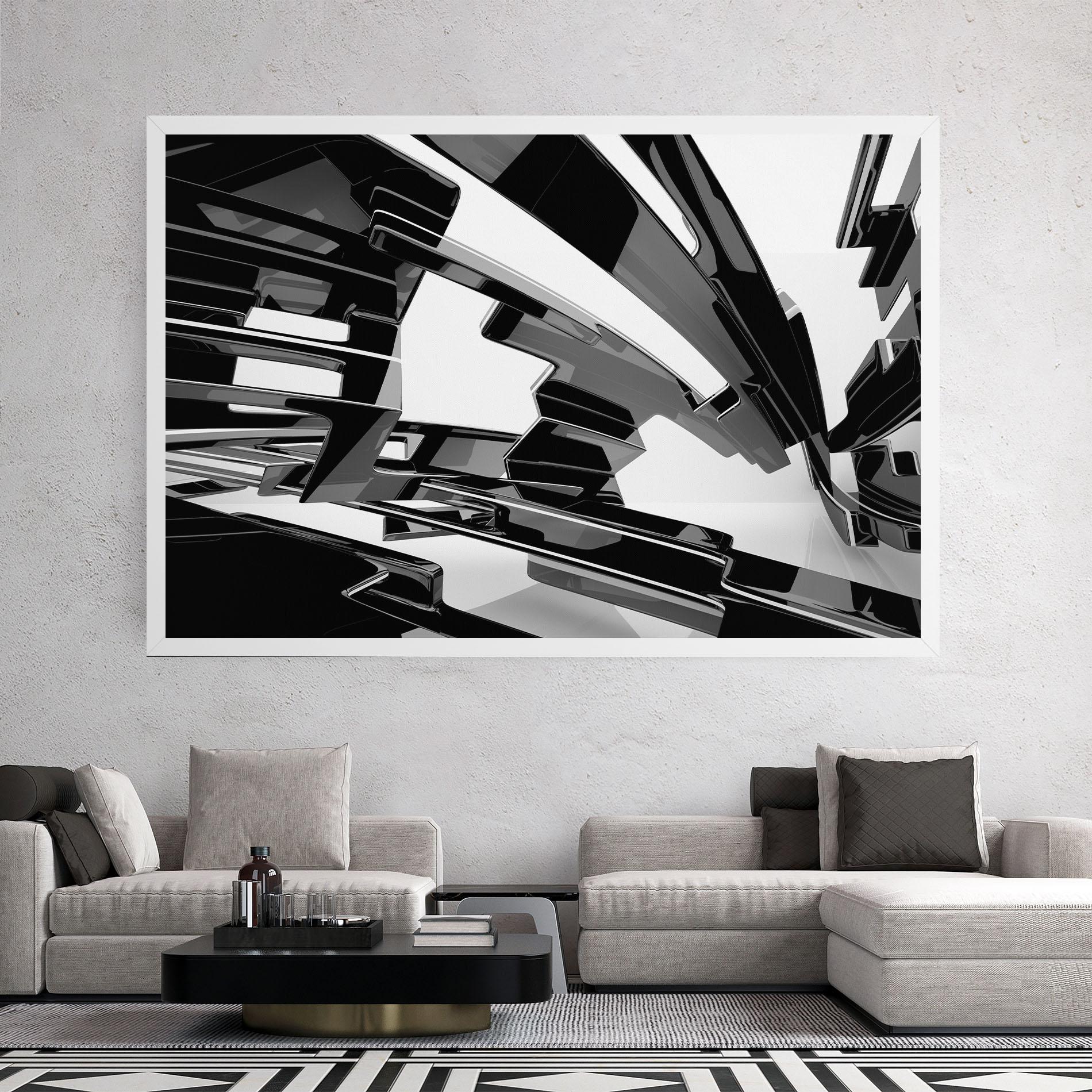 Leinwandbild Glossy Sculpture mockup 2
