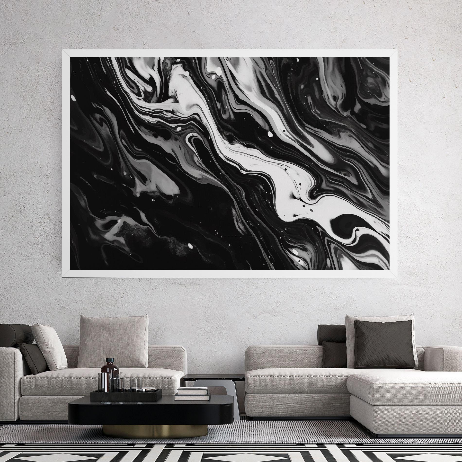 Leinwandbild Grey Art Marble mockup 2
