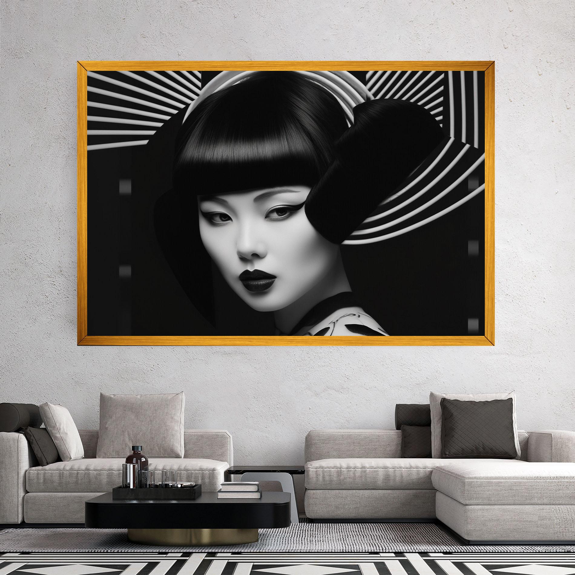 Leinwandbild Abstract Asian Woman mockup 2