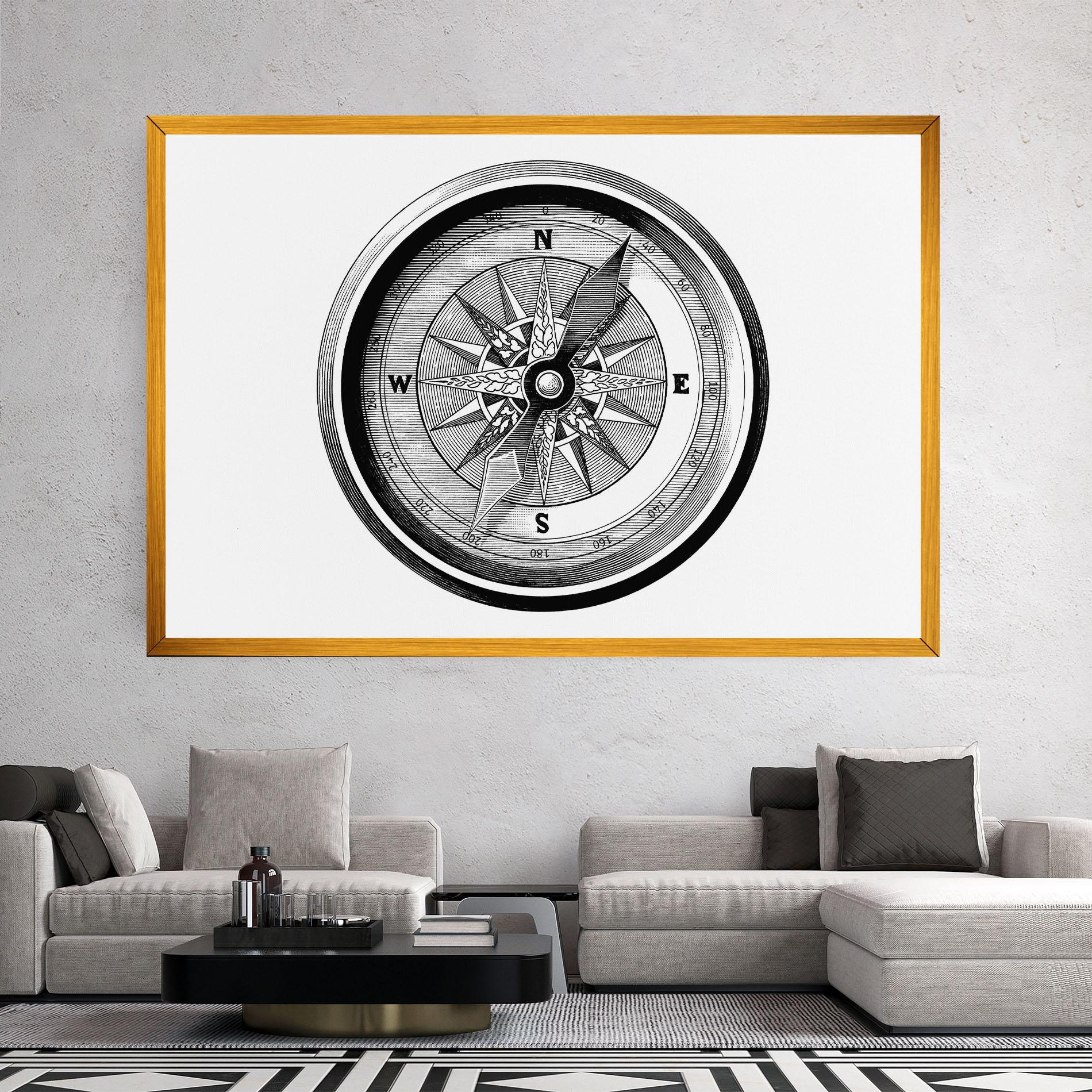 Leinwandbild Black Compass mockup 2