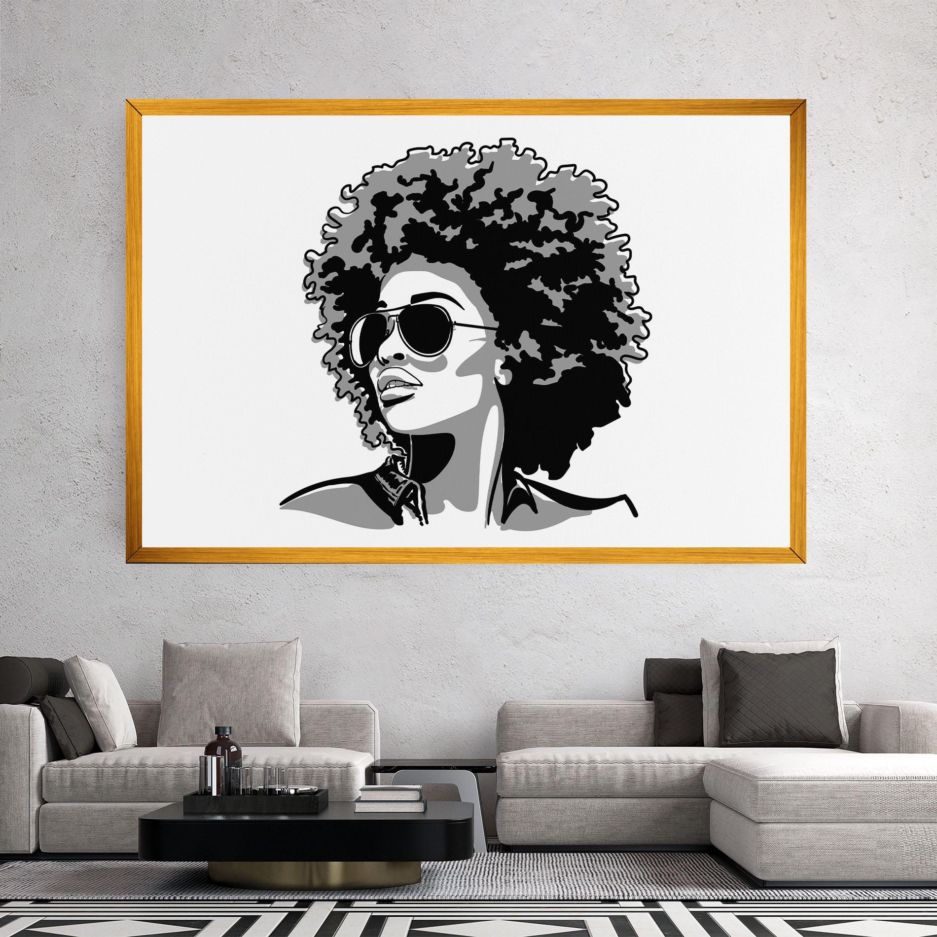 Leinwandbild Black Grasses mockup 2