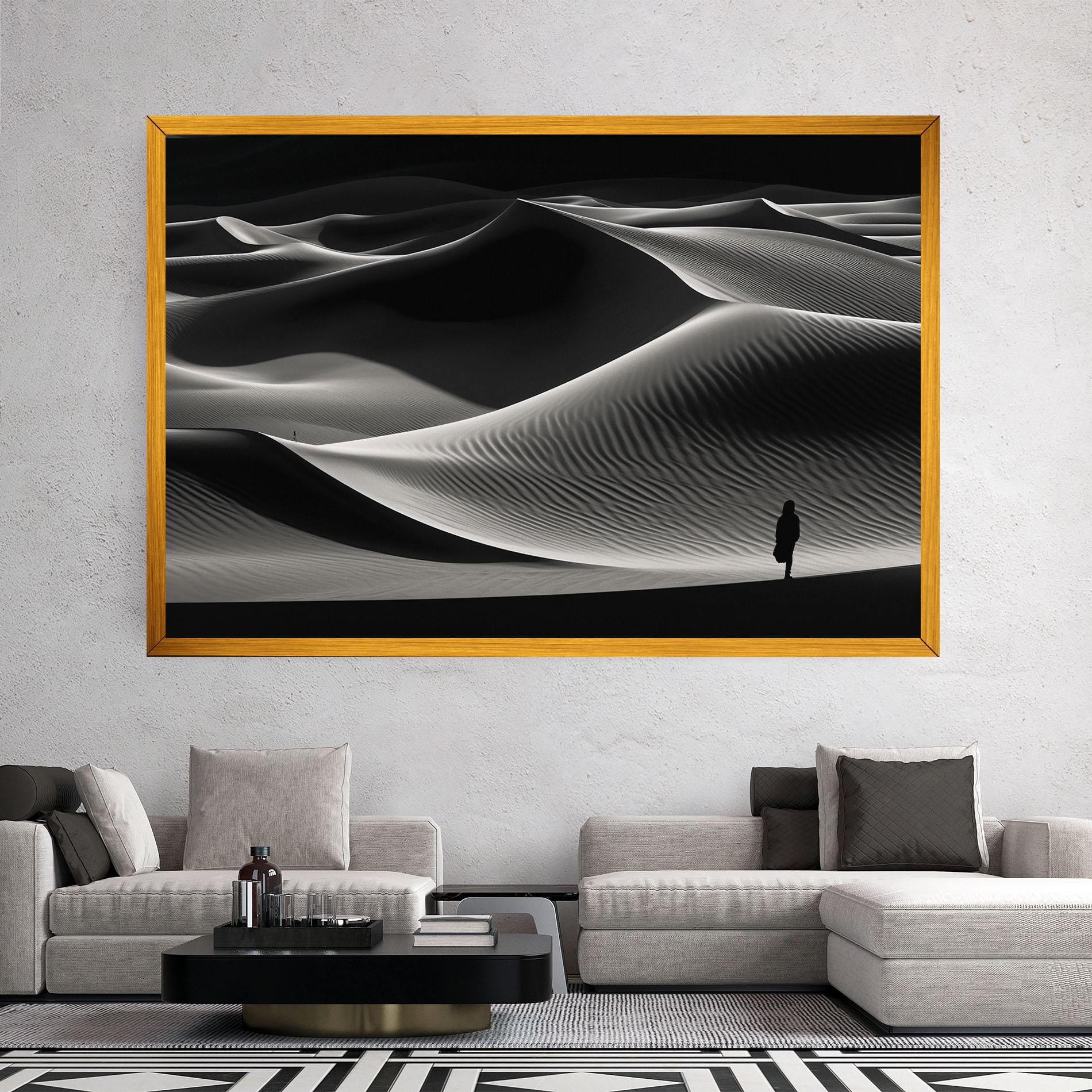 Leinwandbild Dune Silhouette mockup 2