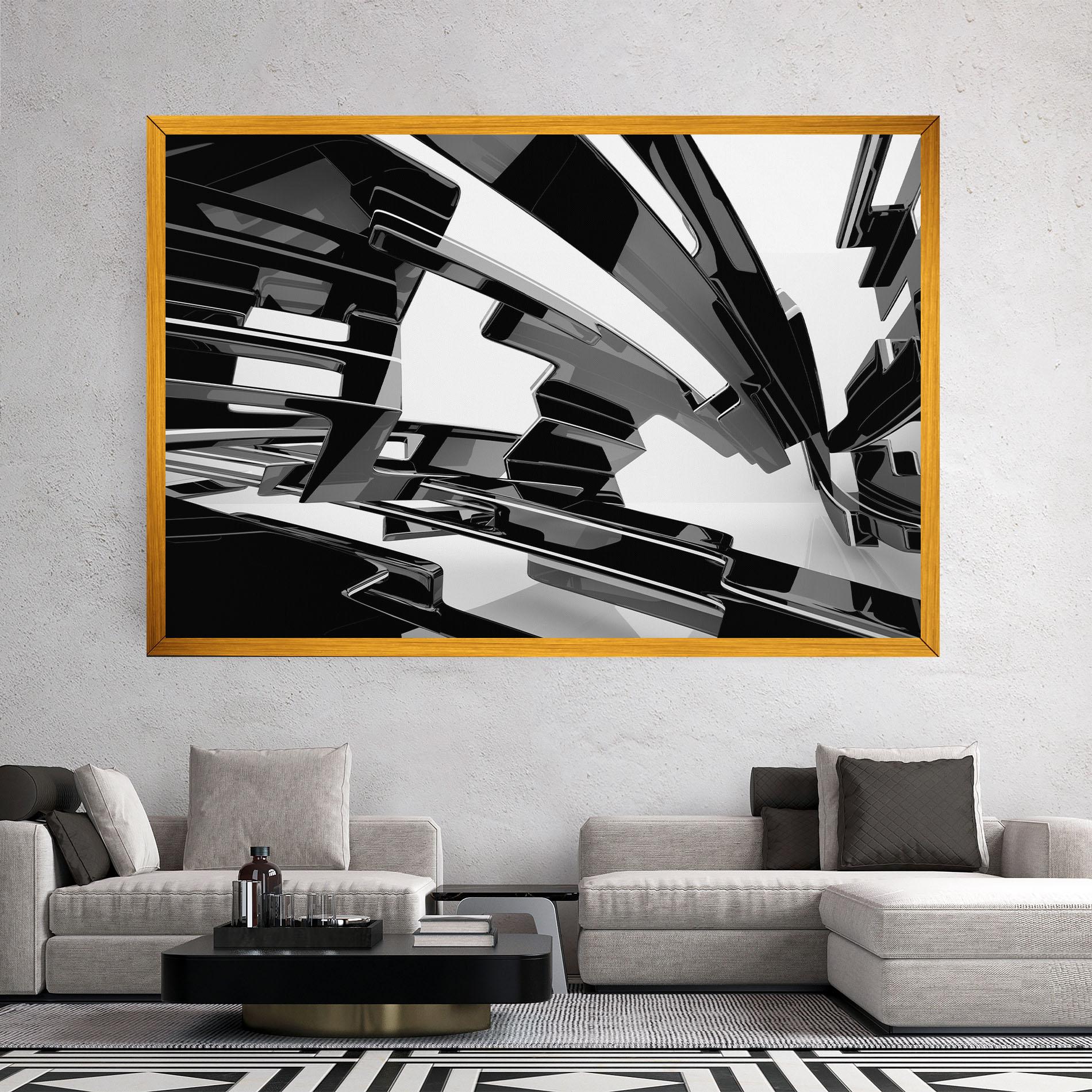 Leinwandbild Glossy Sculpture mockup 2