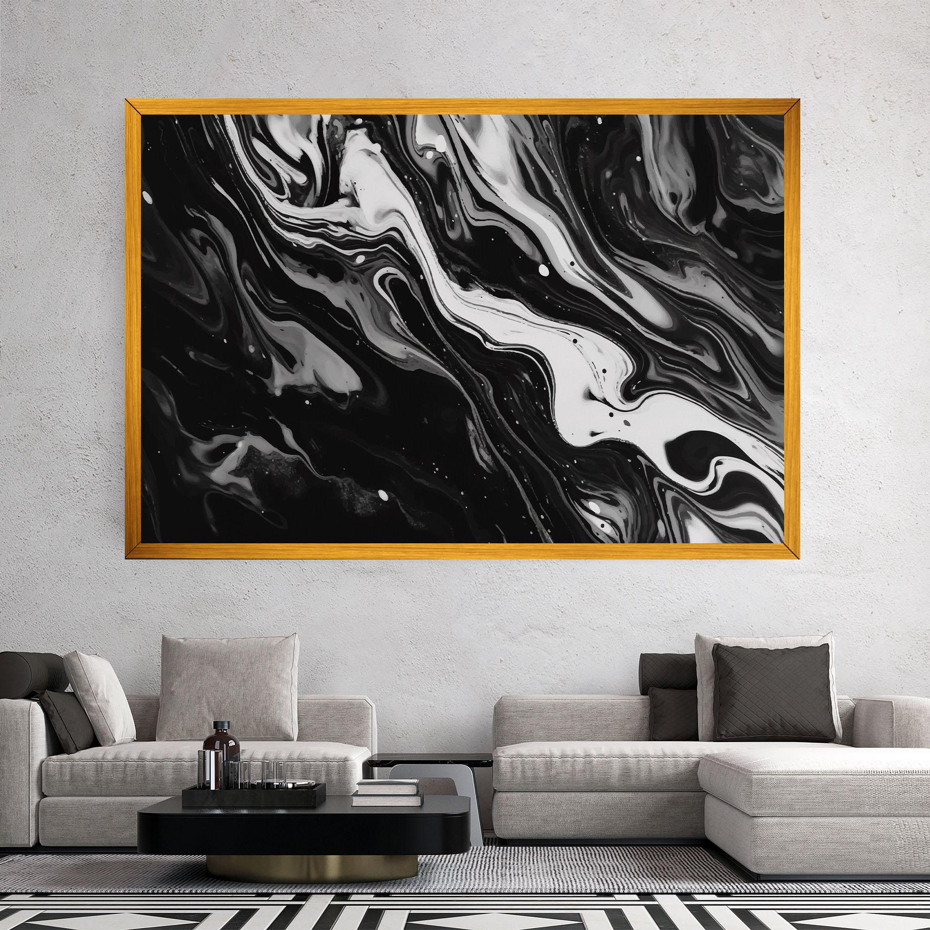 Leinwandbild Grey Art Marble mockup 2