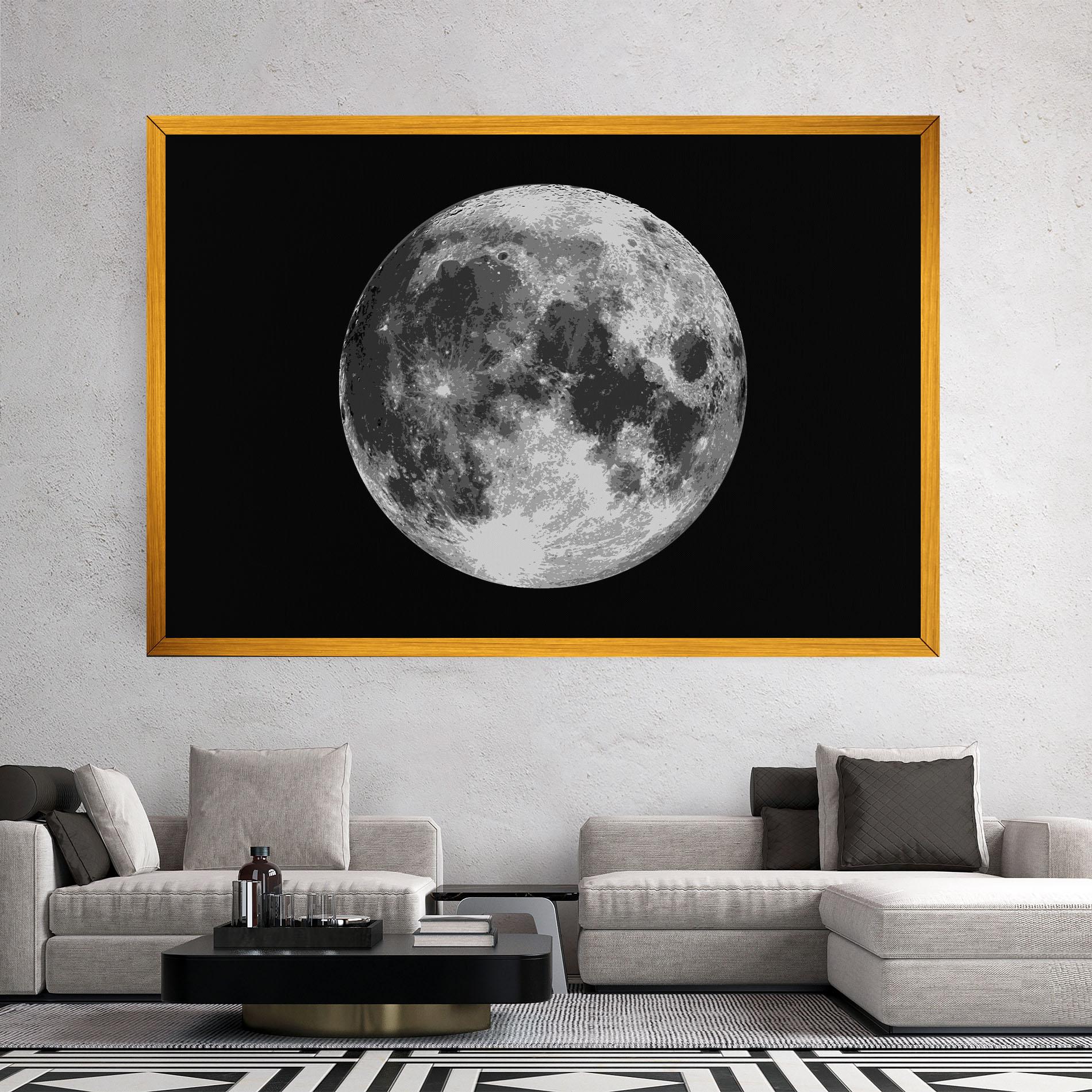 Leinwandbild Grey Shiny Moon mockup 2
