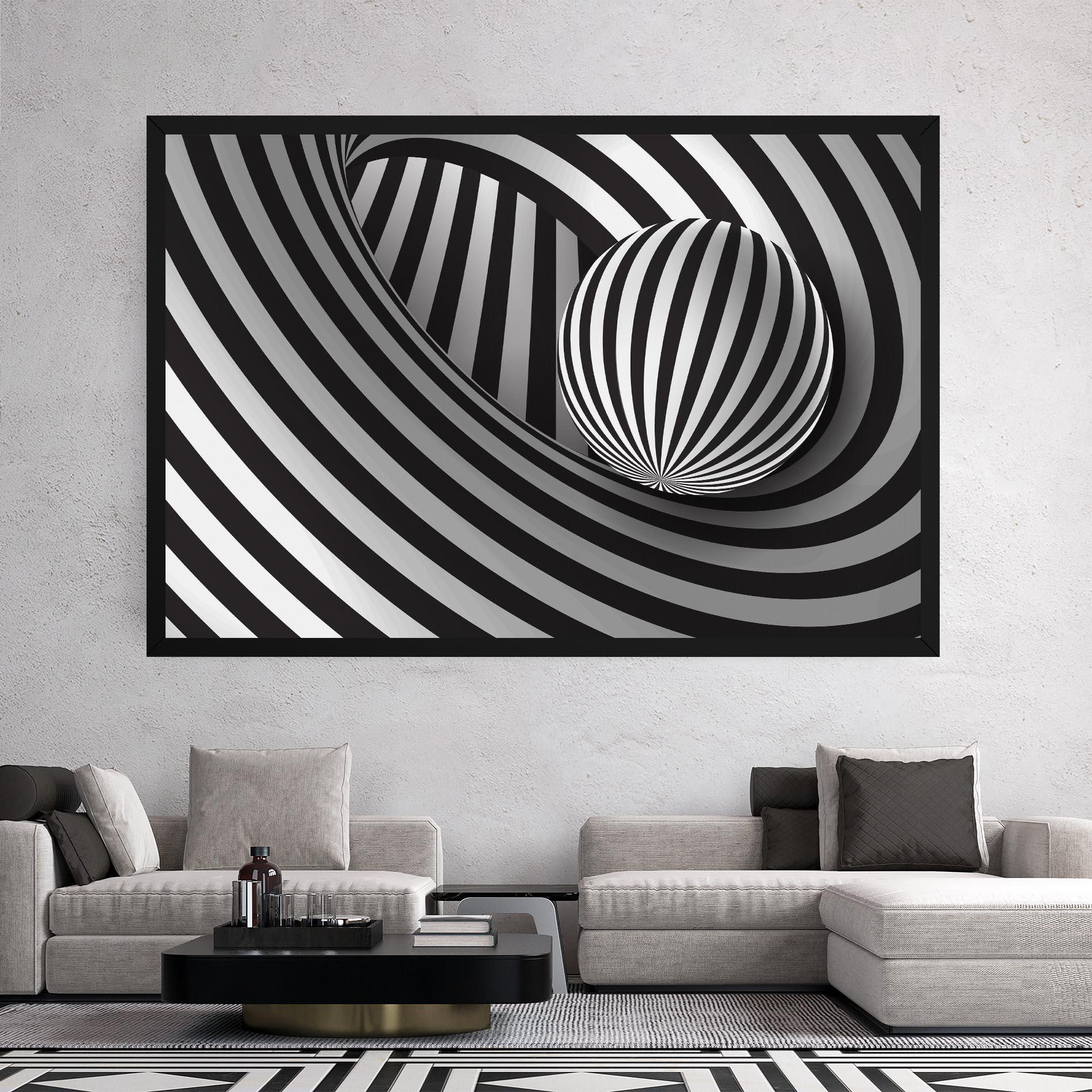 Leinwandbild 3d Zebra Ball mockup 2
