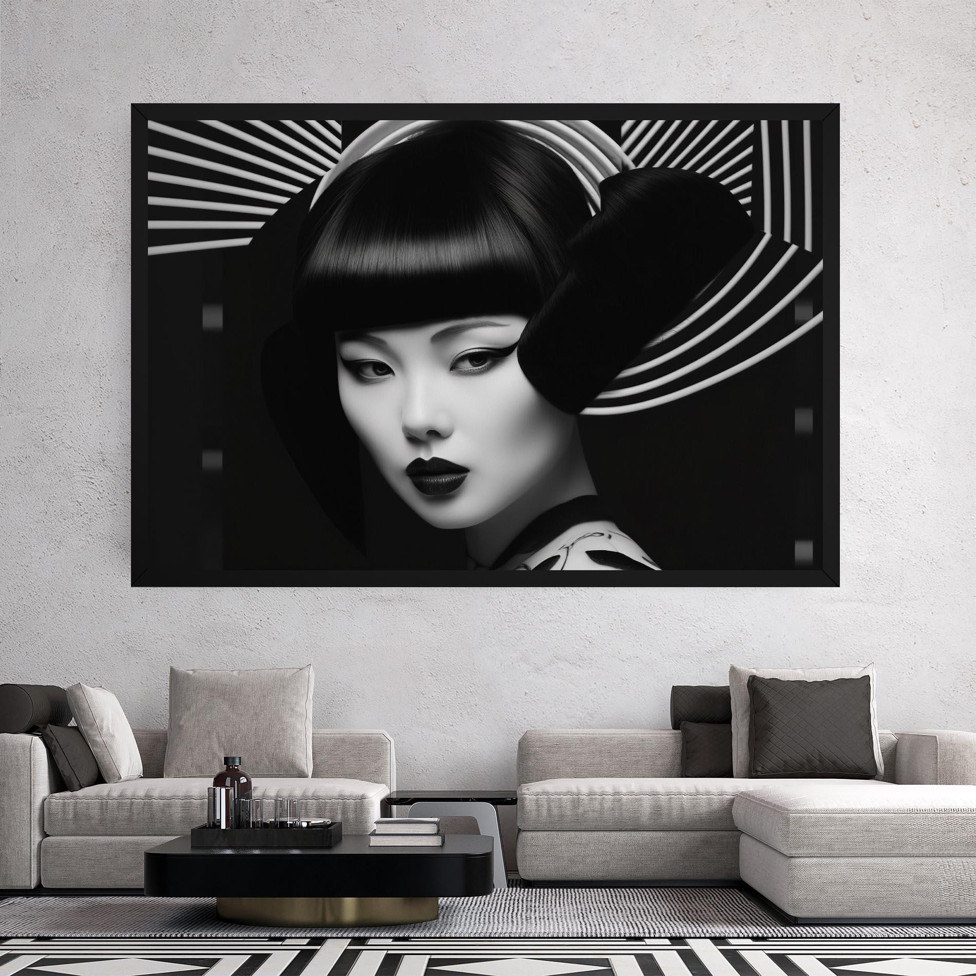 Leinwandbild Abstract Asian Woman mockup 2