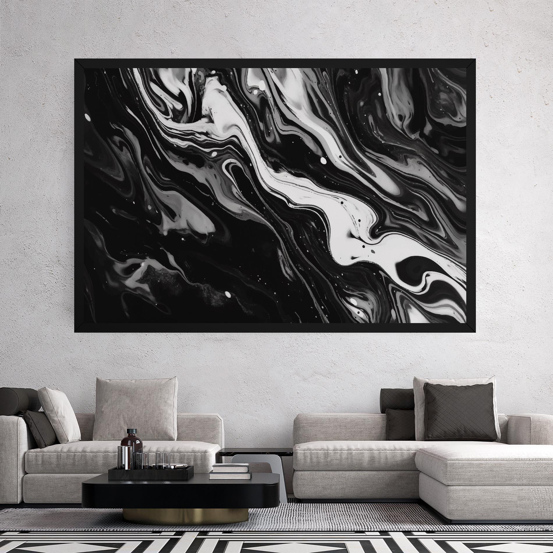 Leinwandbild Grey Art Marble mockup 2