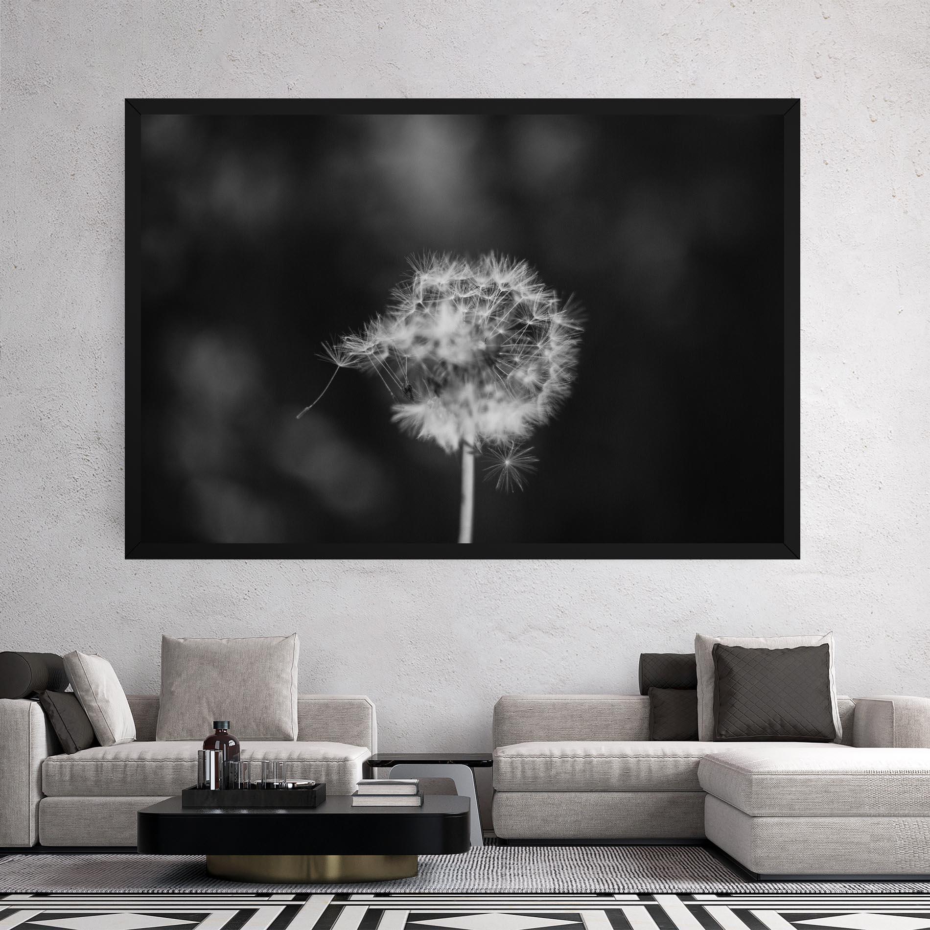 Leinwandbild Grey Dandelion mockup 2