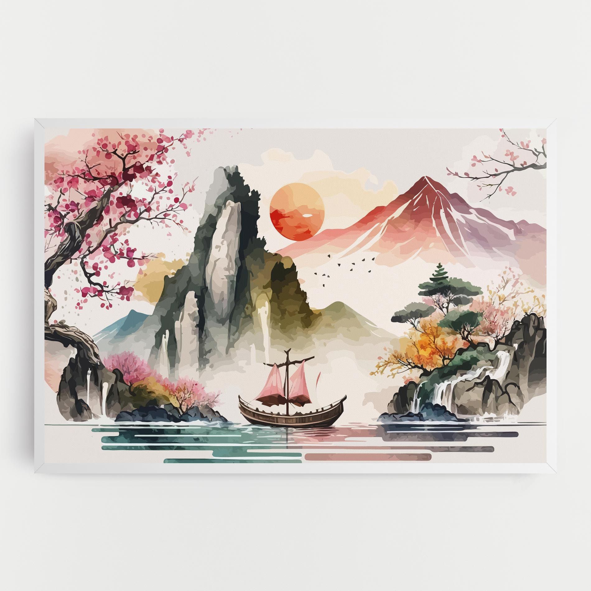 Asian Orange Sunset mockup 0