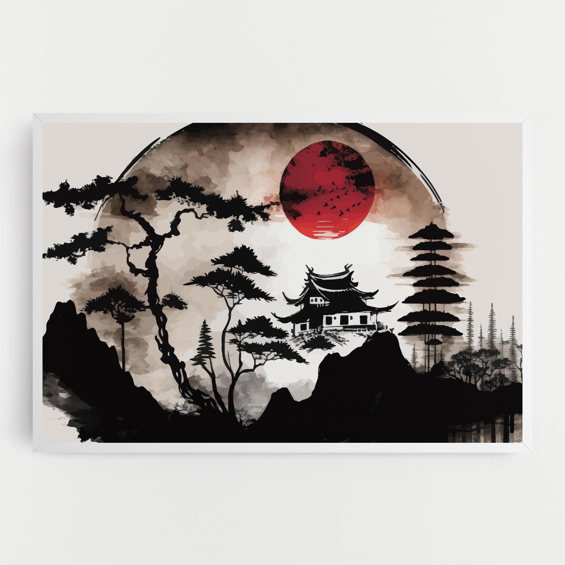Asian Red Moon mockup 0