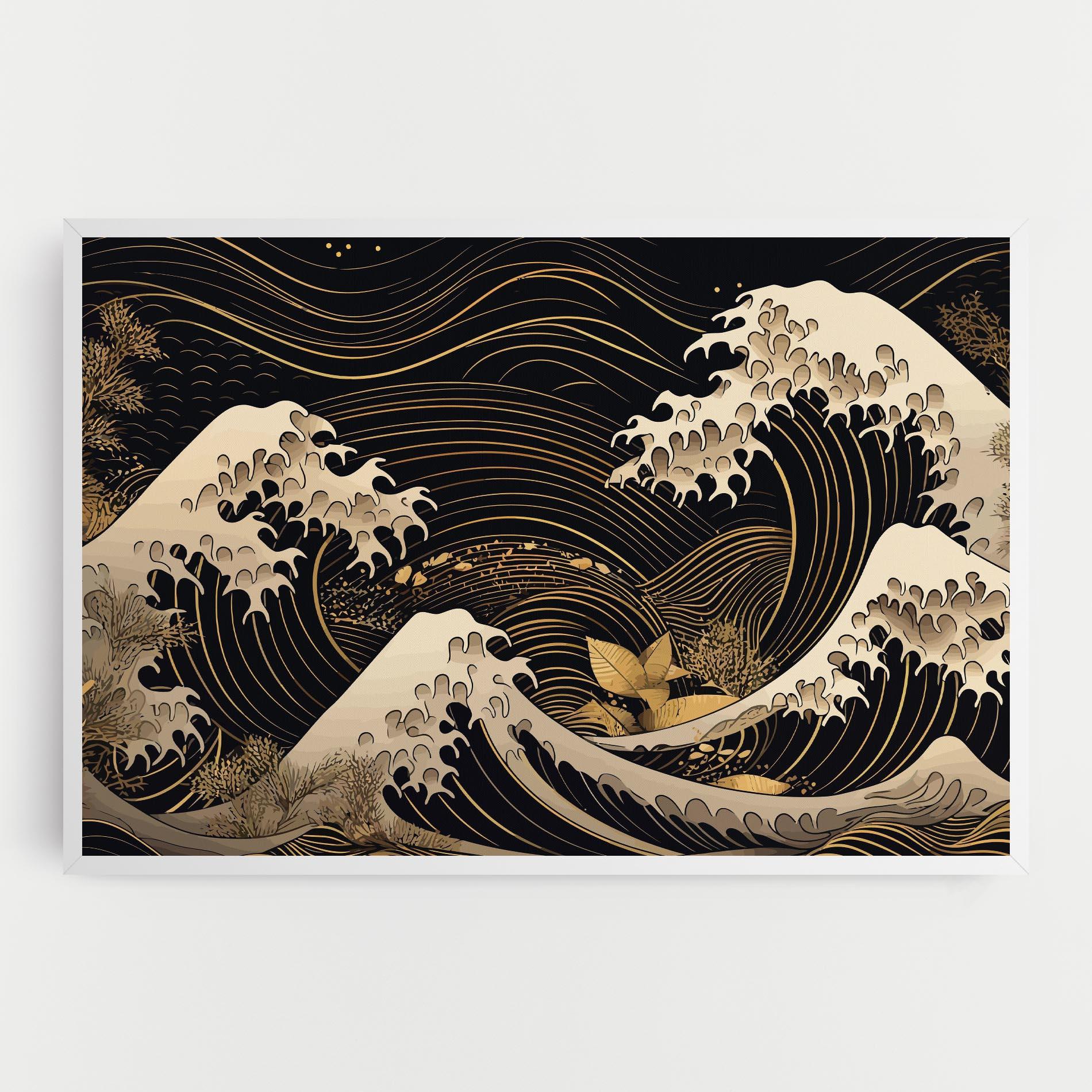 Leinwandbild Asiatic Gold Wave mockup 0