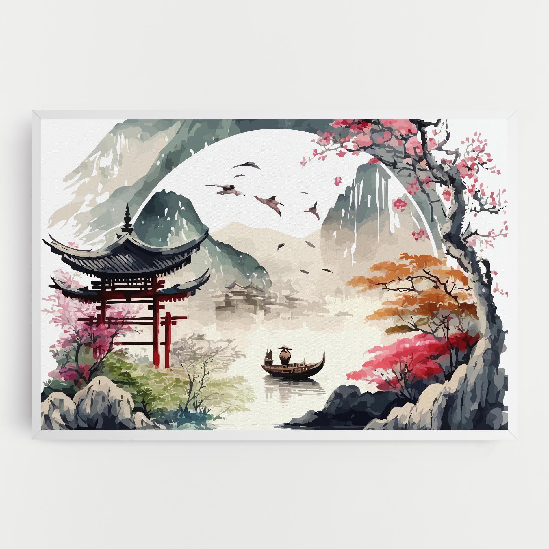 Leinwandbild Beautiful Asiatic View mockup 0