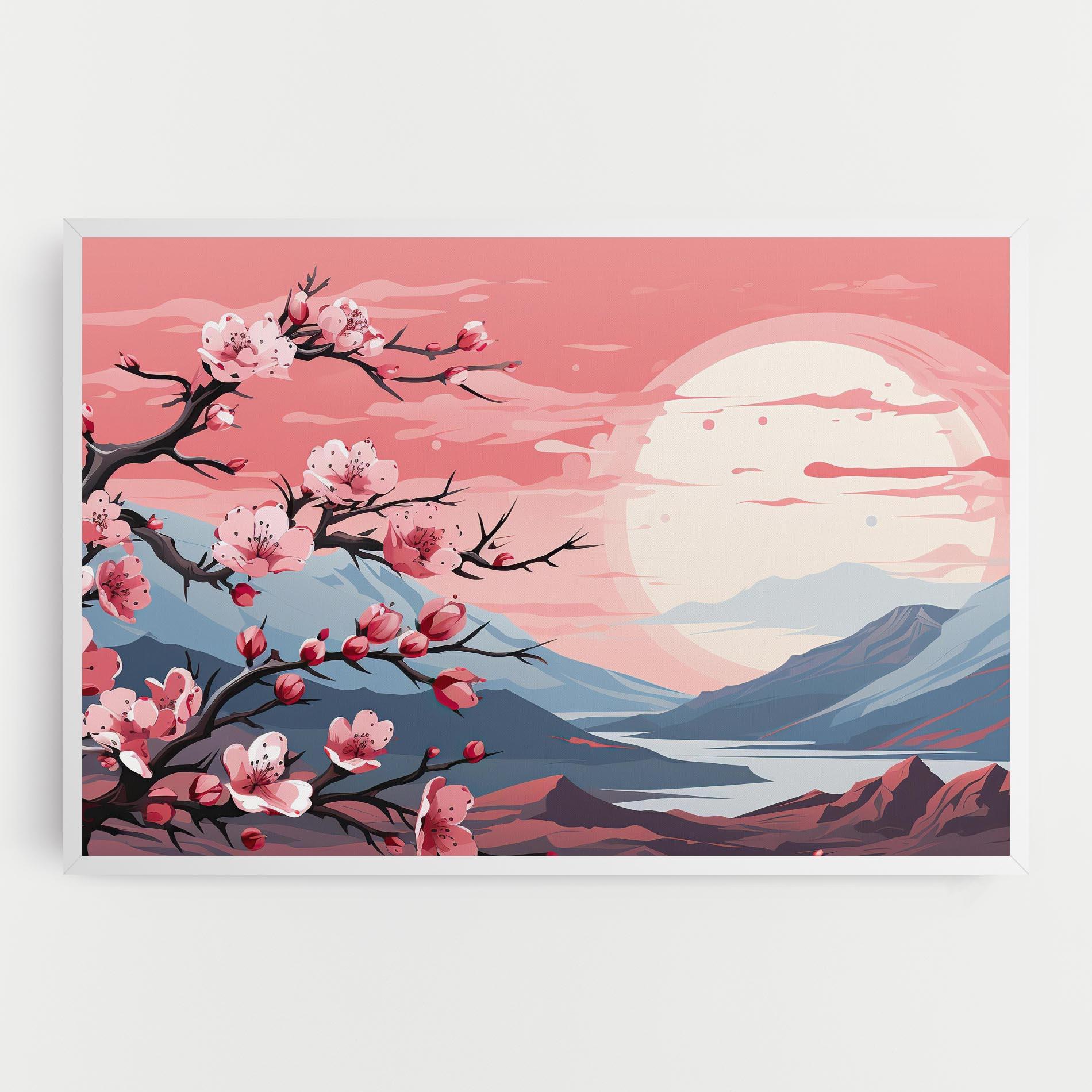 Leinwandbild Chinese Cherry Blossoms mockup 0
