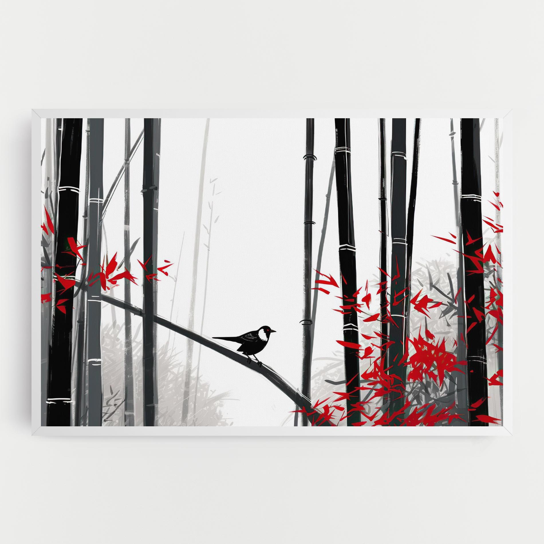 Leinwandbild Chinese Red Leafs mockup 0