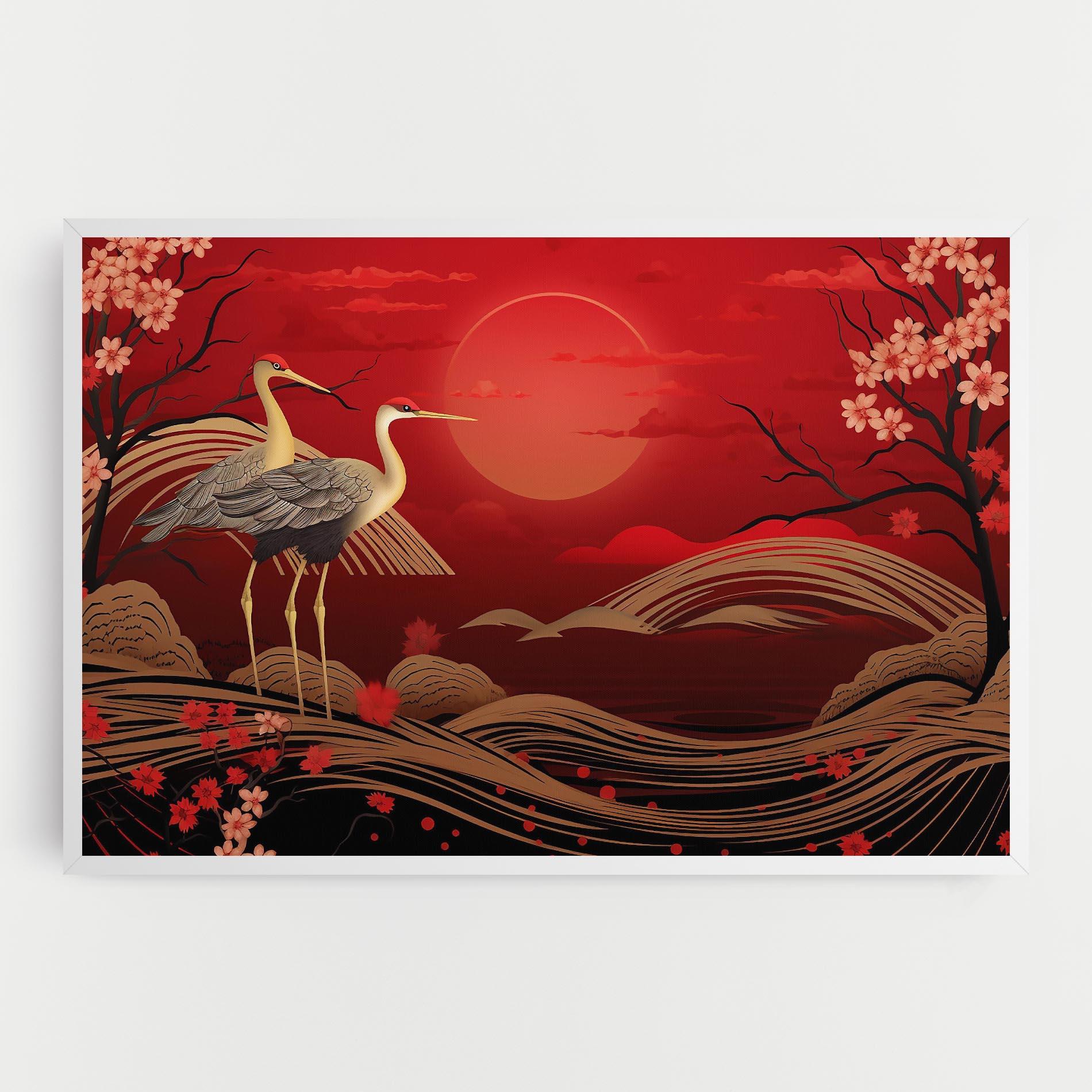 Leinwandbild Gold Landscape Painting mockup 0