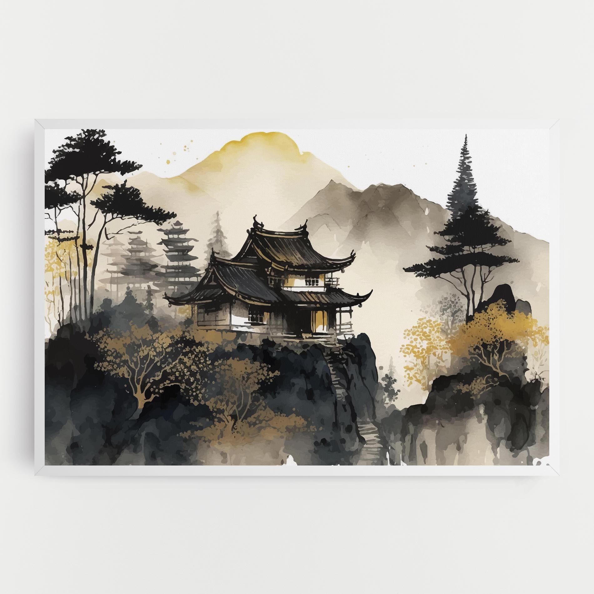 Leinwandbild Japanese Temple mockup 0