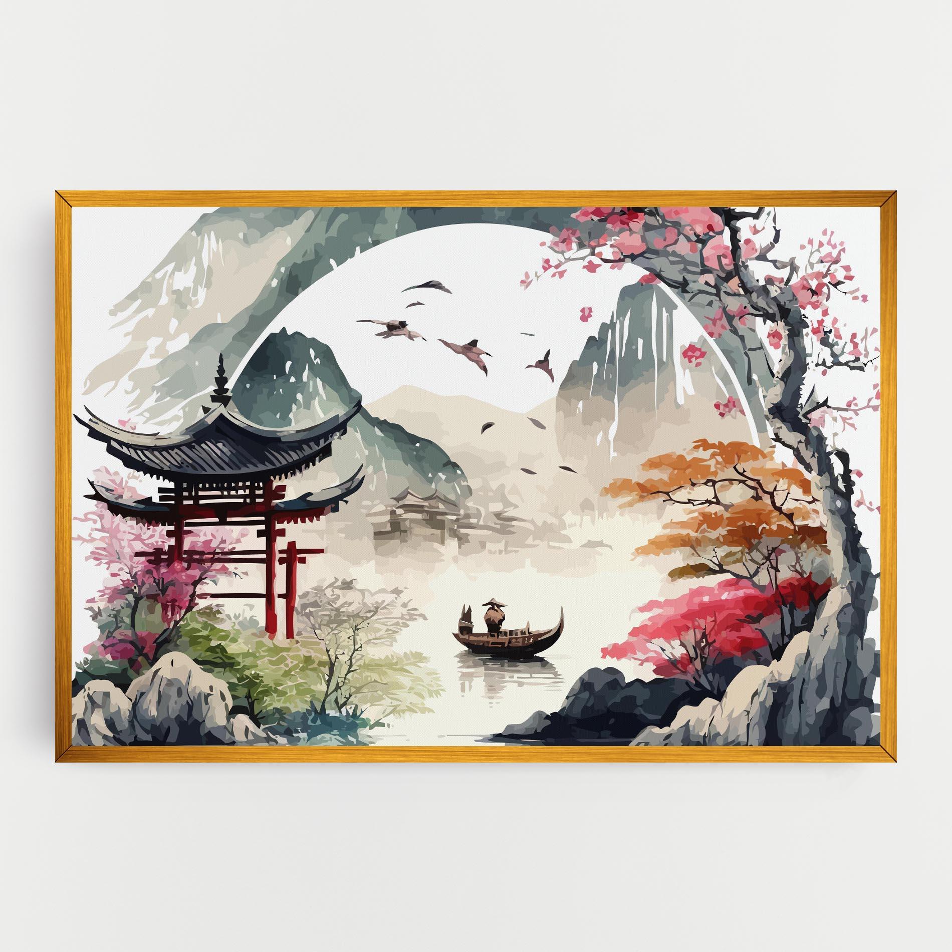 Leinwandbild Beautiful Asiatic View mockup 0